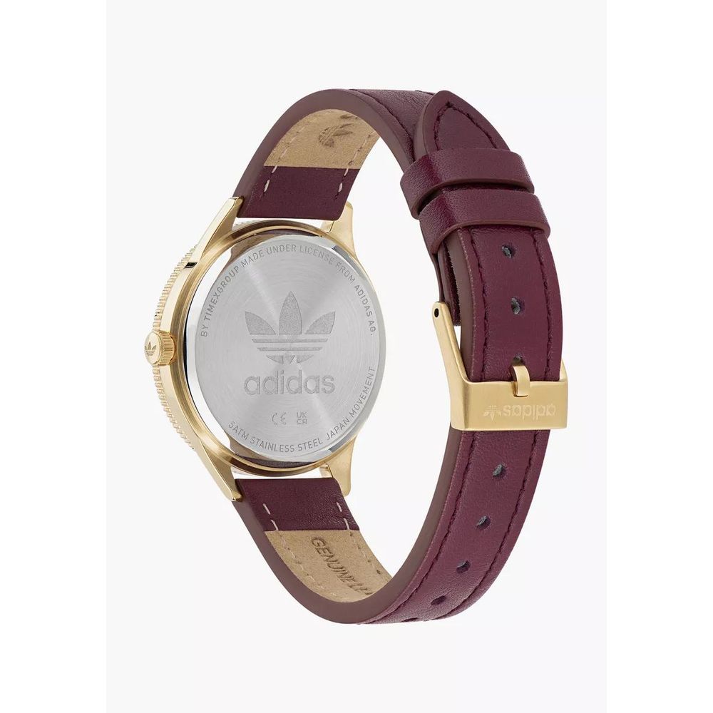 Ceas Adidas din piele roșie