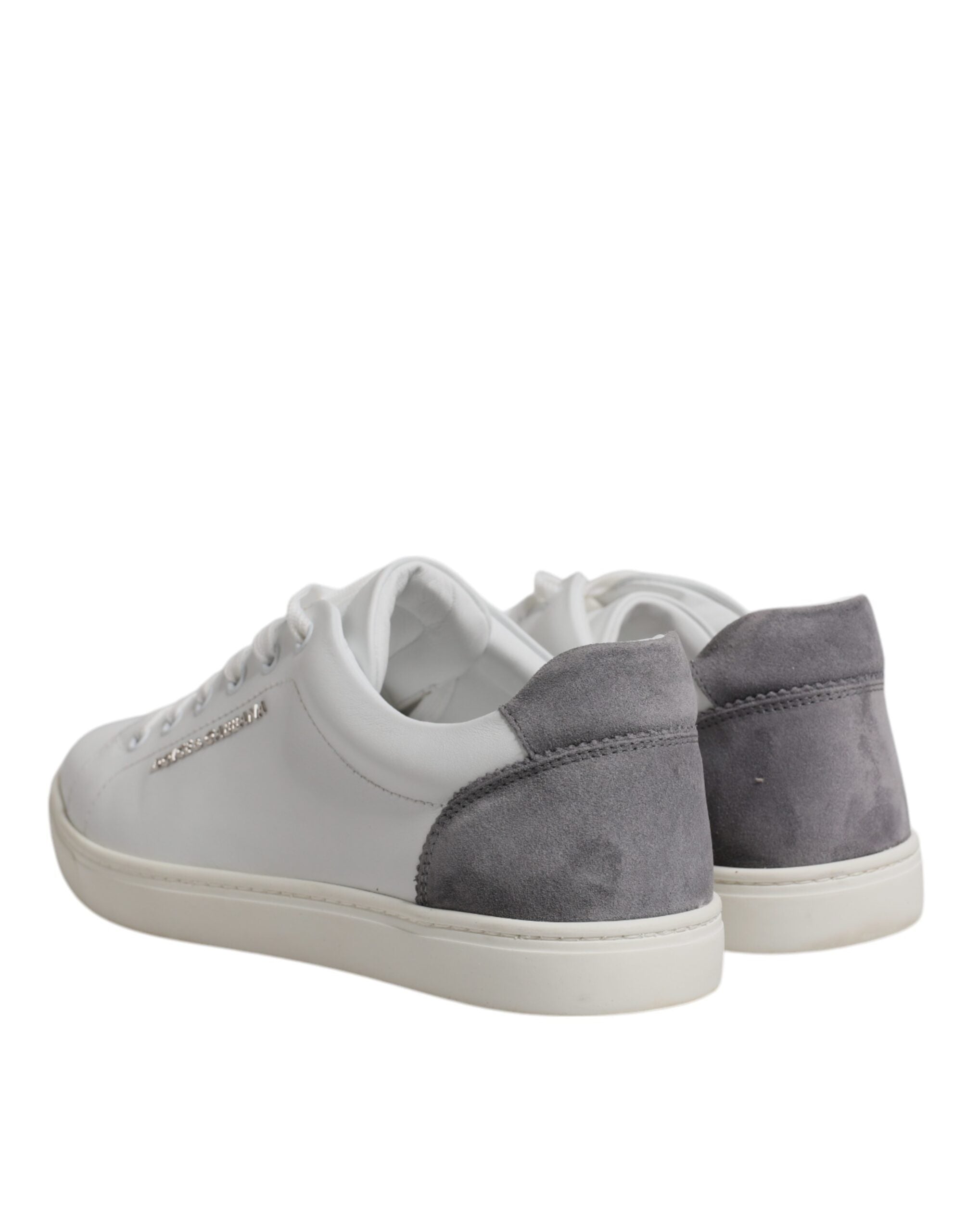 Dolce & Gabbana Weiße Wildleder Low Top Sneakers Schuhe