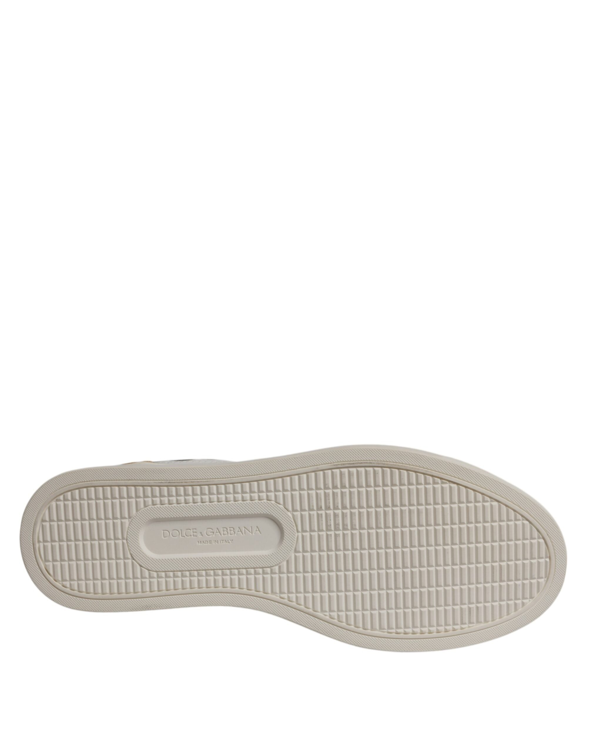 Dolce & Gabbana Weiße Wildleder Low Top Sneakers Schuhe