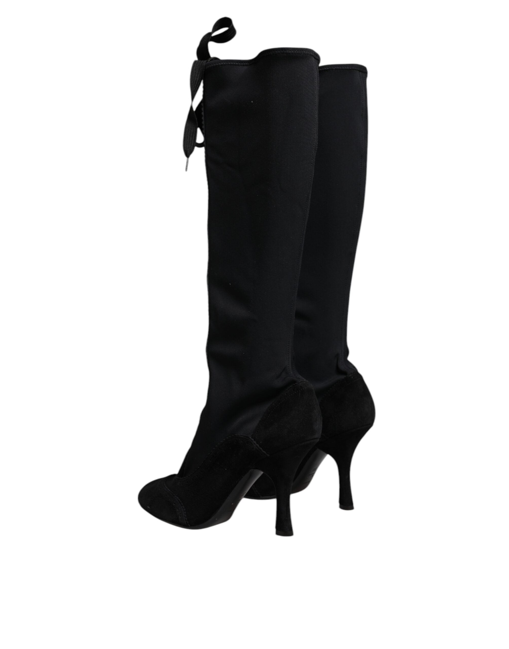 Dolce & Gabbana Schwarze Schnürschuhe mit hohen Absätzen