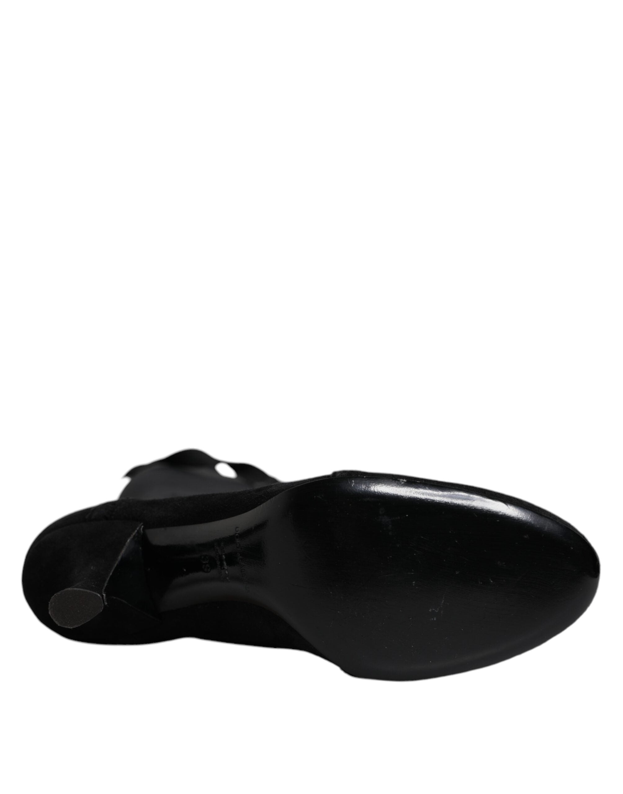 Dolce & Gabbana Schwarze Schnürschuhe mit hohen Absätzen