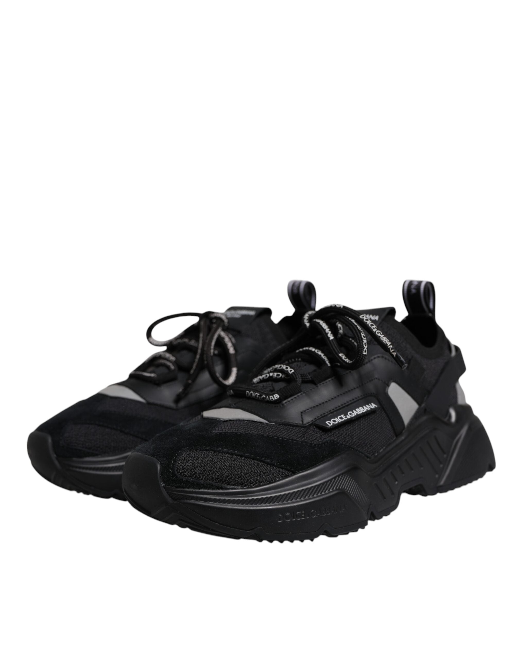Dolce & Gabbana – Daymaster – Niedrige Sneaker aus schwarzem Leder