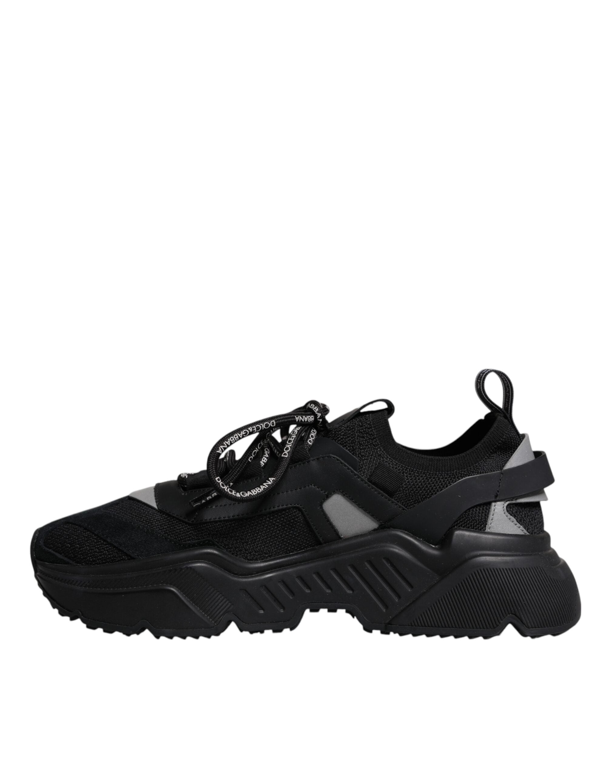Dolce & Gabbana – Daymaster – Niedrige Sneaker aus schwarzem Leder