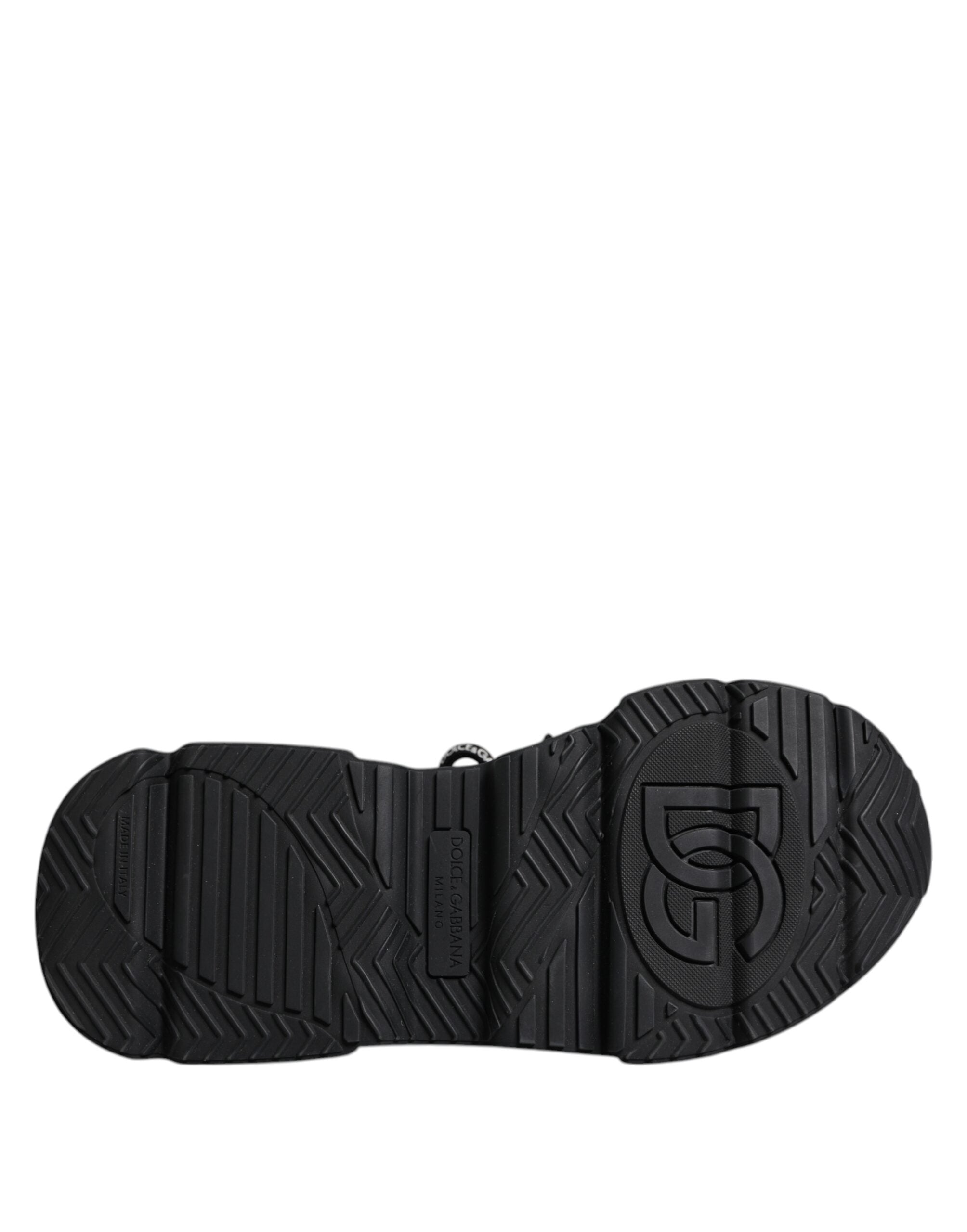 Dolce & Gabbana – Daymaster – Niedrige Sneaker aus schwarzem Leder