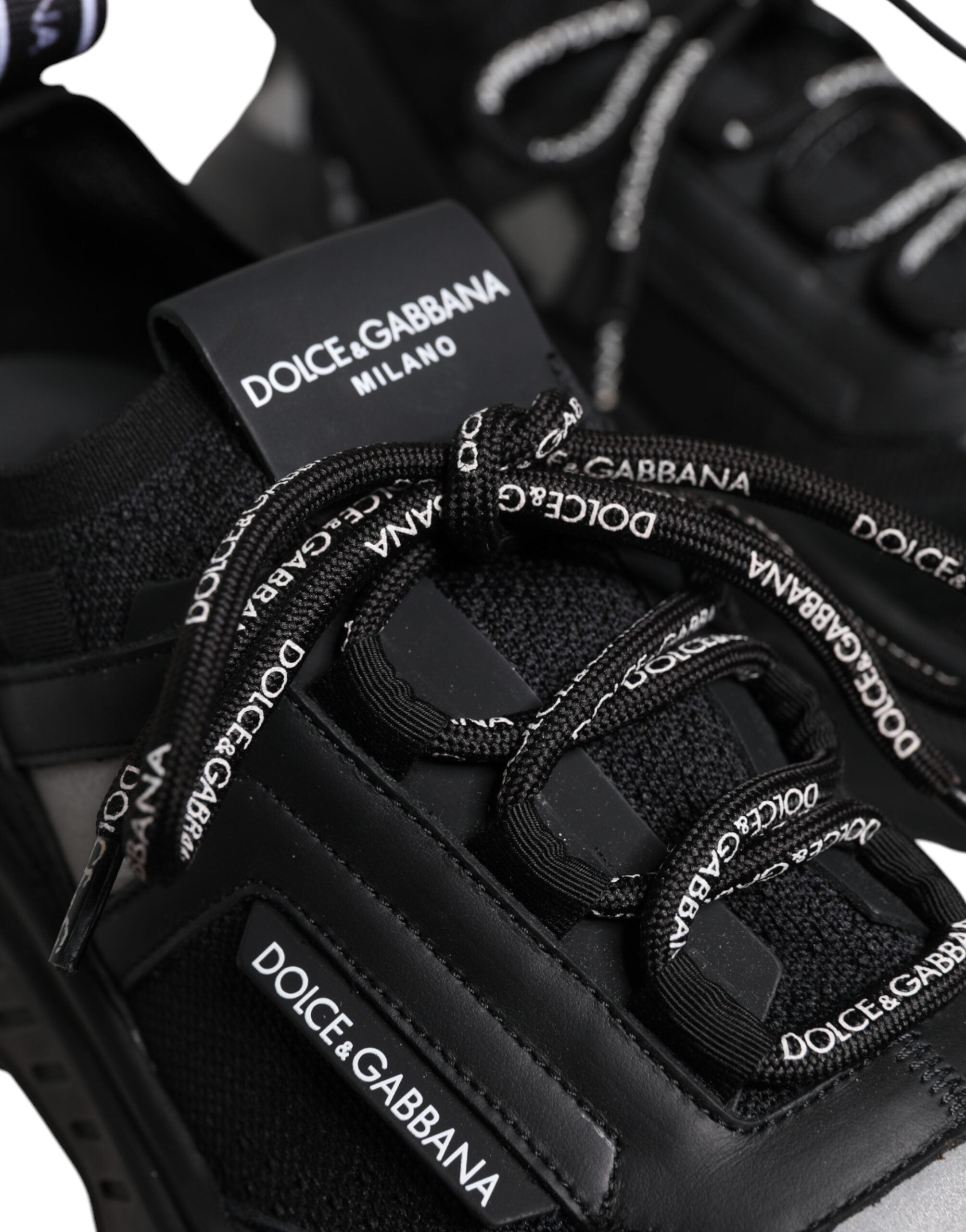 Dolce & Gabbana – Daymaster – Niedrige Sneaker aus schwarzem Leder