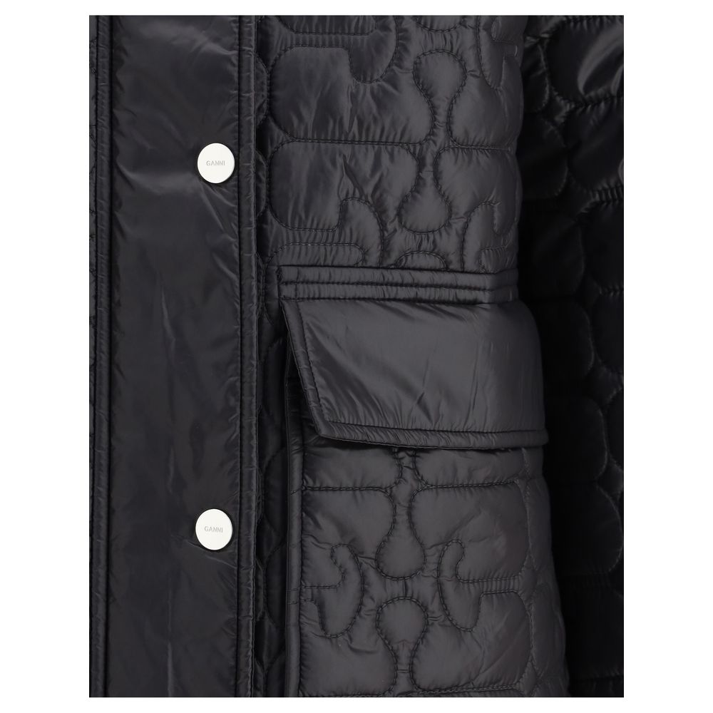 Ganni Daunenjacke mit glänzendem Finish
