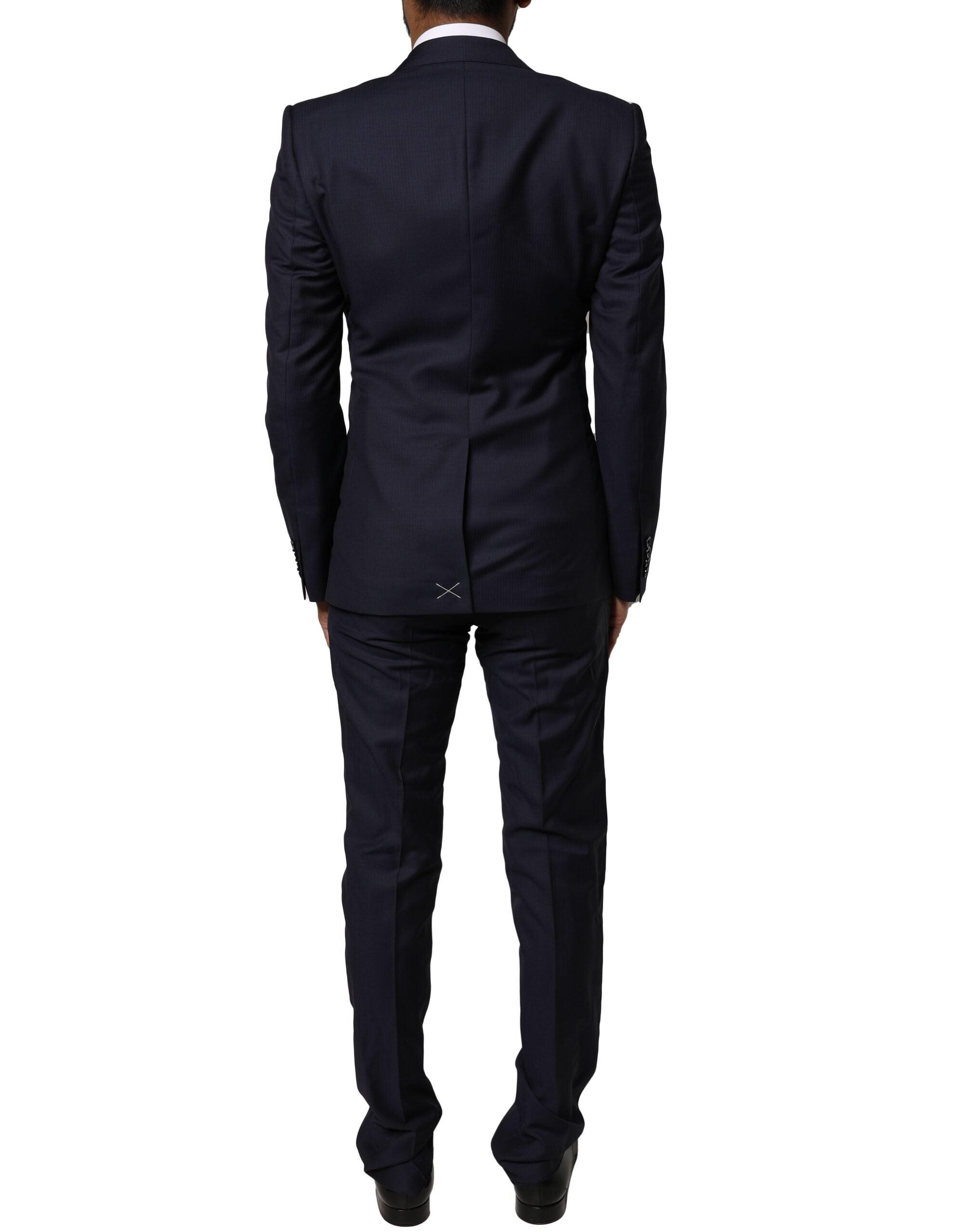 Dolce & Gabbana Blauer MARTINI-Wollanzug, 3-teilig, formeller Herrenanzug