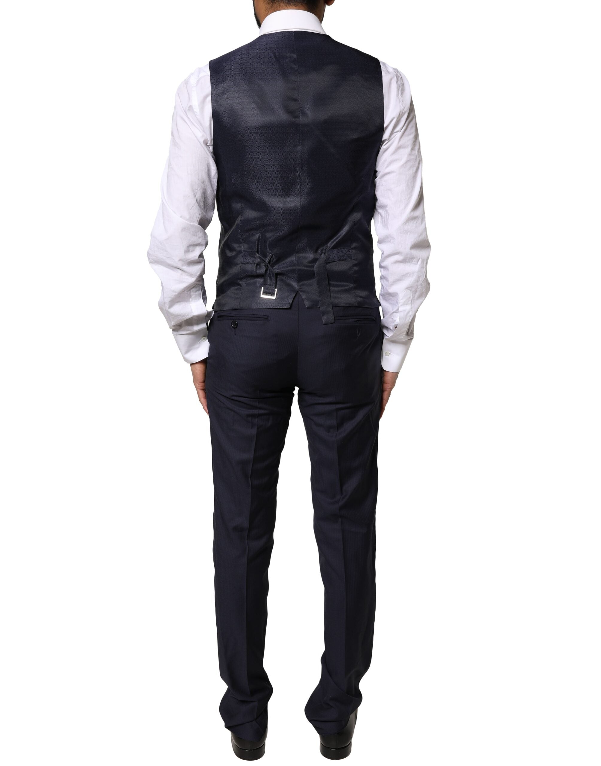 Dolce & Gabbana Blauer MARTINI-Wollanzug, 3-teilig, formeller Herrenanzug