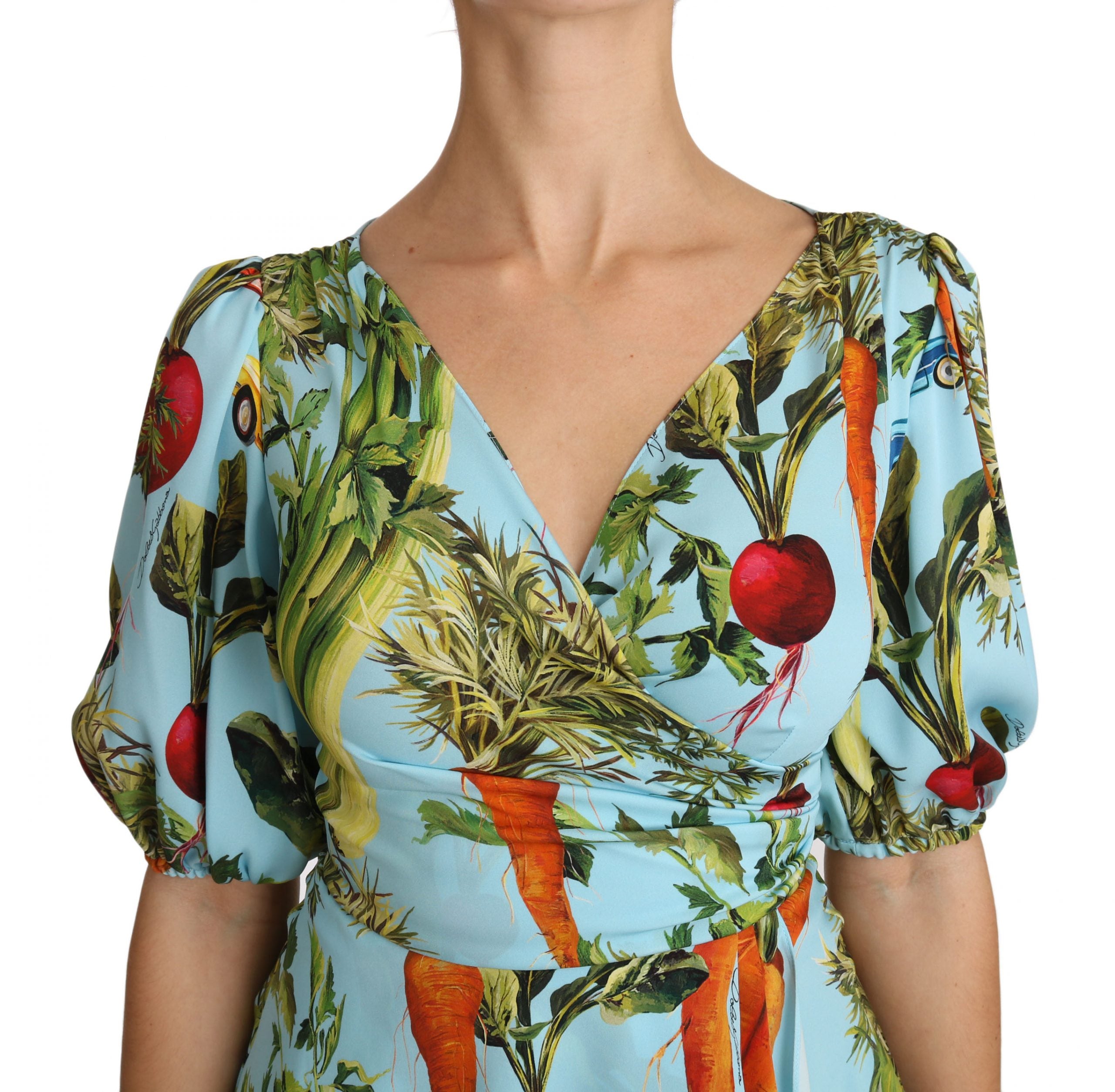 Bluză de mătase cu imprimeu vegetal Dolce & Gabbana Extravaganza
