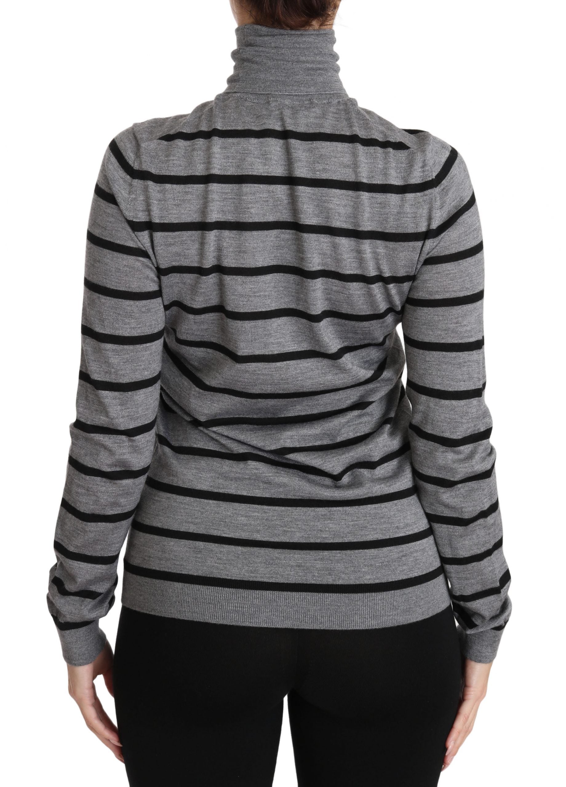 Dolce & Gabbana Eleganter bestickter Pullover aus Kaschmir-Seide