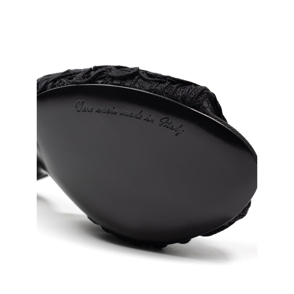 Sandale Dolce & Gabbana din bumbac negru