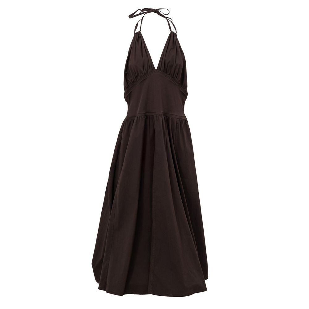 Rochie Bottega Veneta maro din bumbac