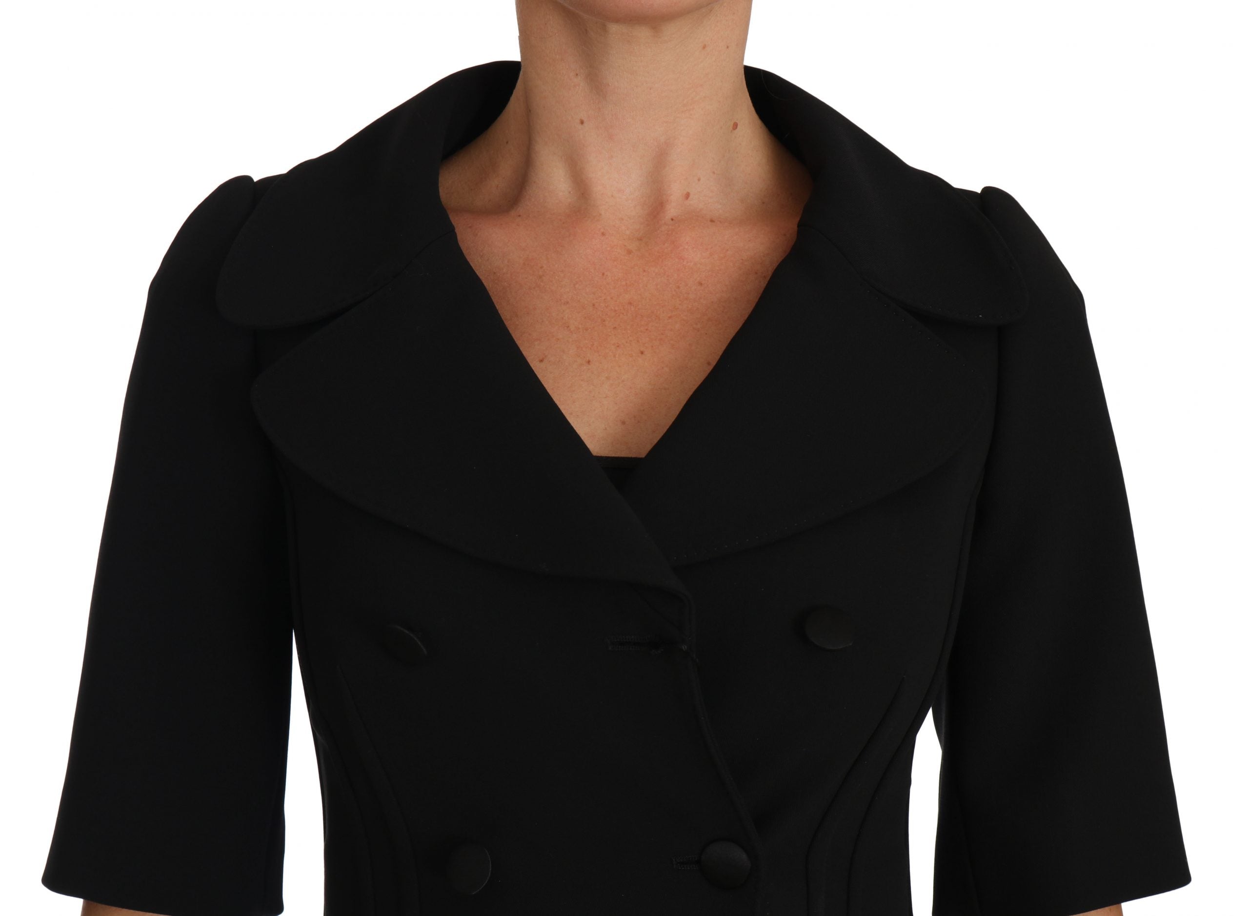 Dolce & Gabbana Eleganter schwarzer kurzer Wollblazer