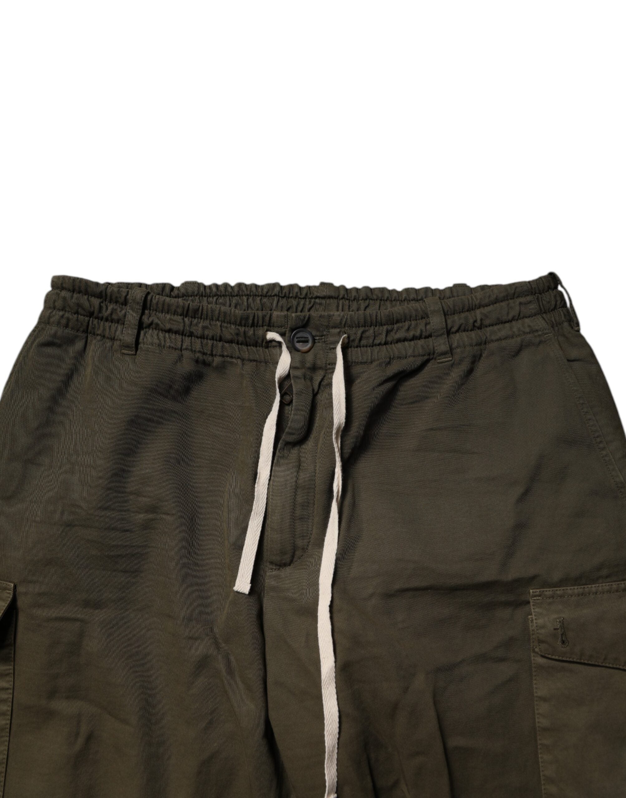 Dolce & Gabbana Braune Cargohose aus Baumwollstretch