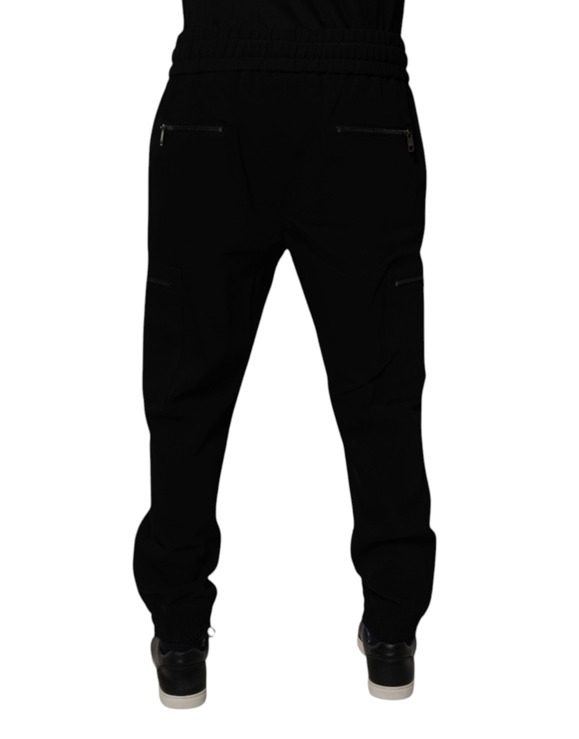 Dolce & Gabbana – Schwarze Jogginghose aus Wollstretch