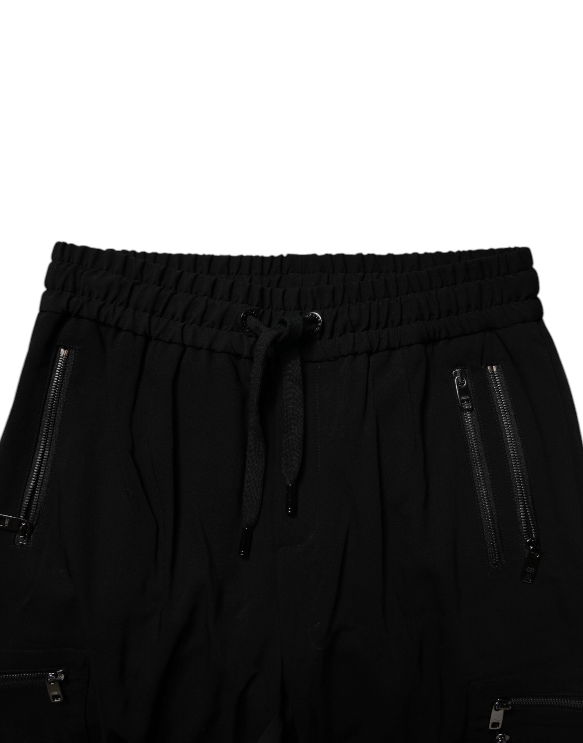Dolce & Gabbana – Schwarze Jogginghose aus Wollstretch