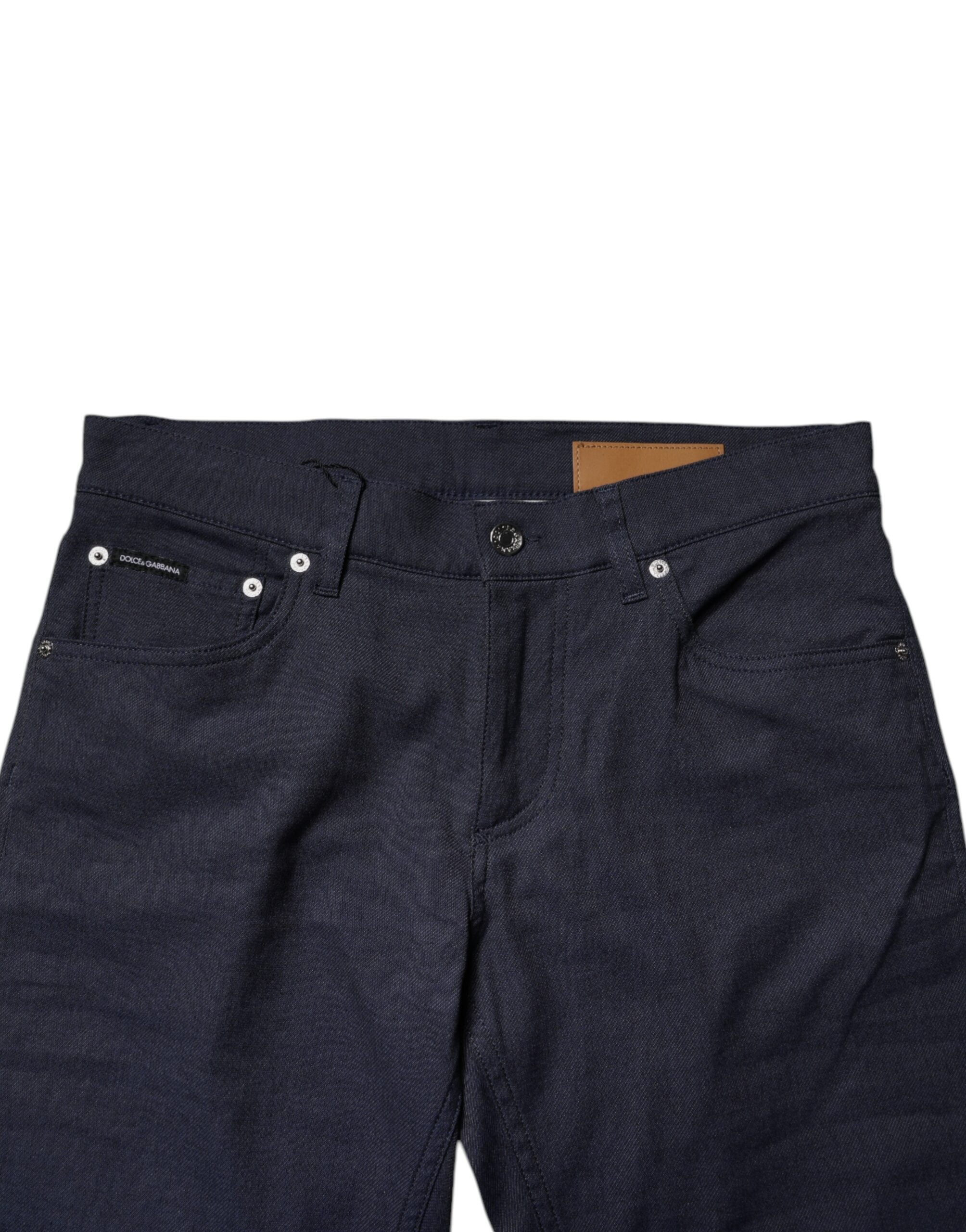 Dolce & Gabbana Dunkelblaue Skinny-Jeans aus Baumwollstretch