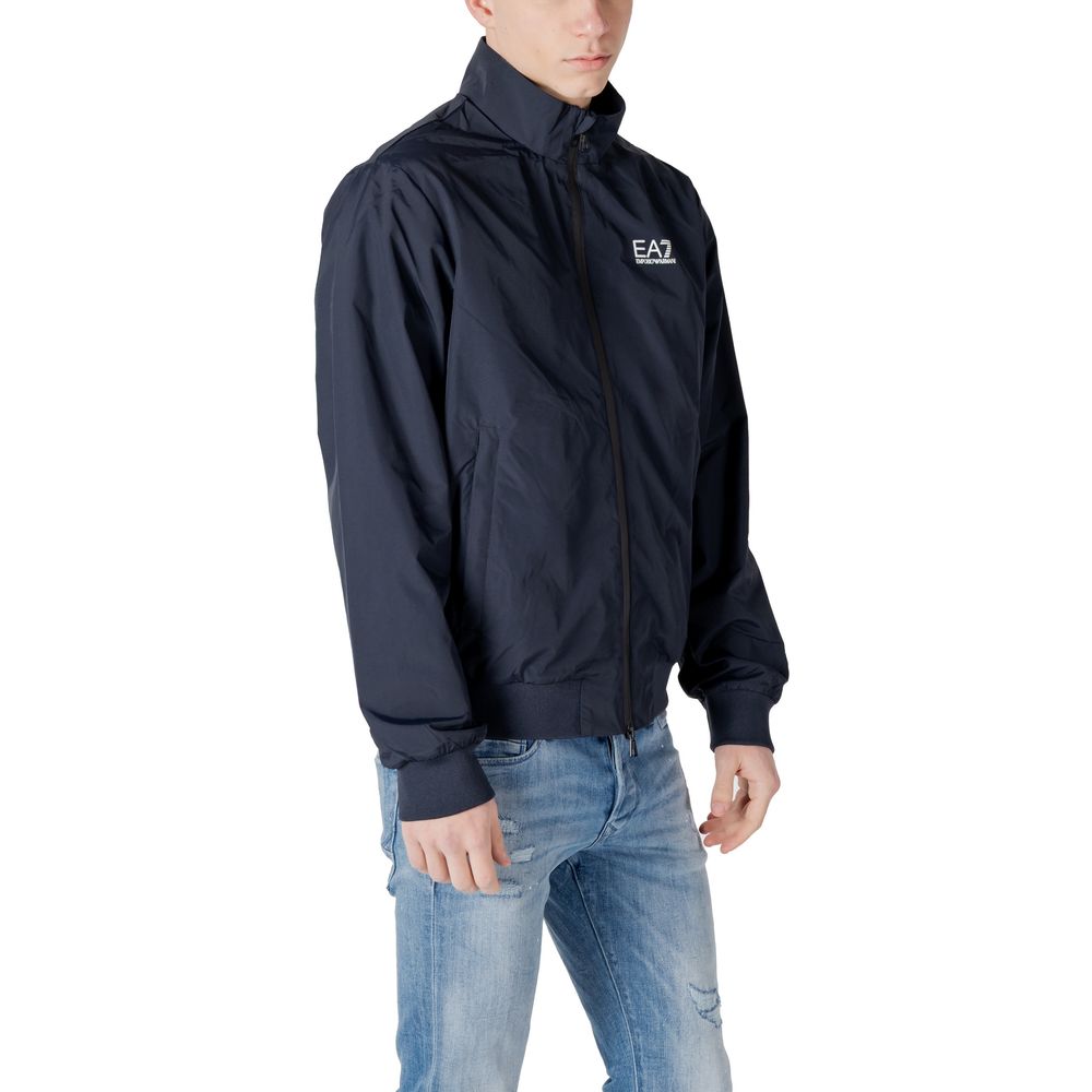 EA7 Emporio Armani Blue Polyamide Jackets & Coat