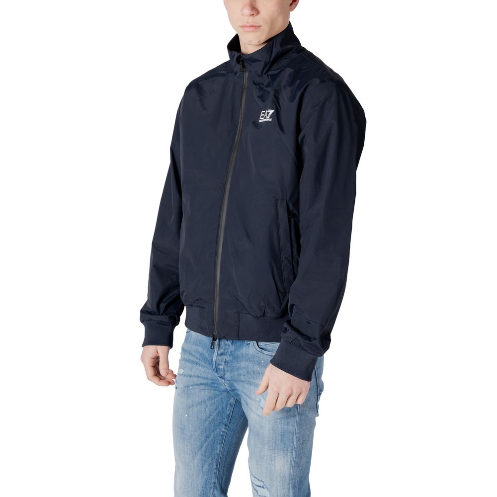 EA7 Emporio Armani Blue Polyamide Jackets & Coat