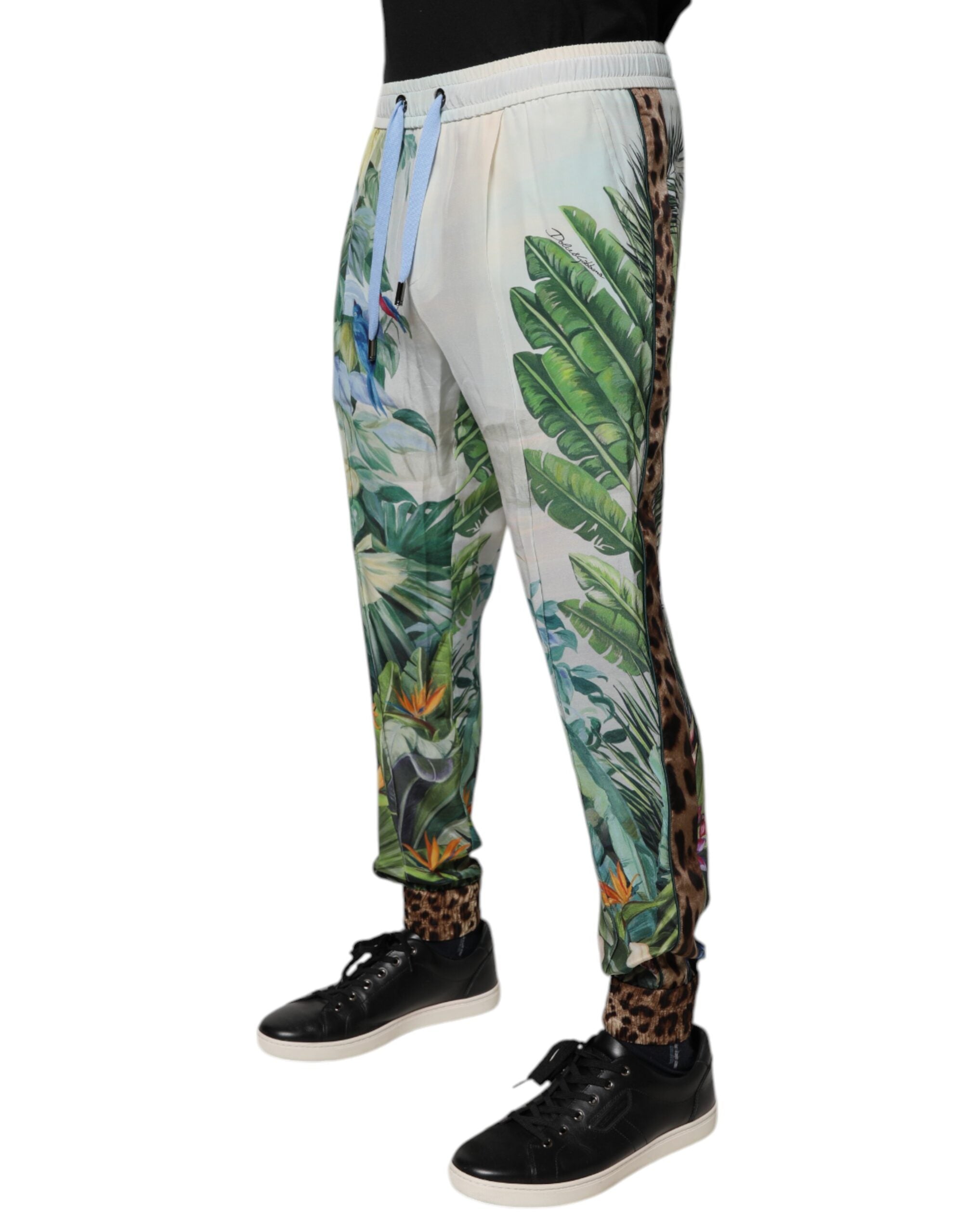 Dolce & Gabbana – Mehrfarbige Jogginghose mit tropischem Muster