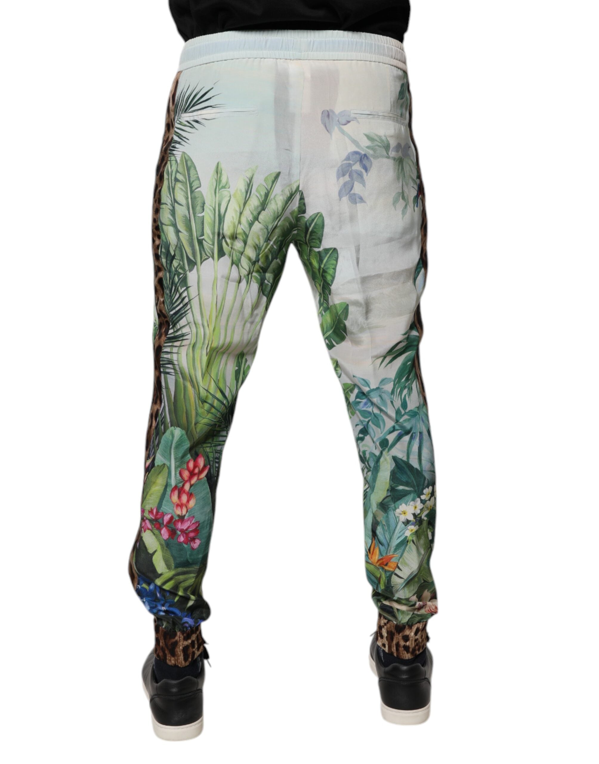 Dolce & Gabbana – Mehrfarbige Jogginghose mit tropischem Muster