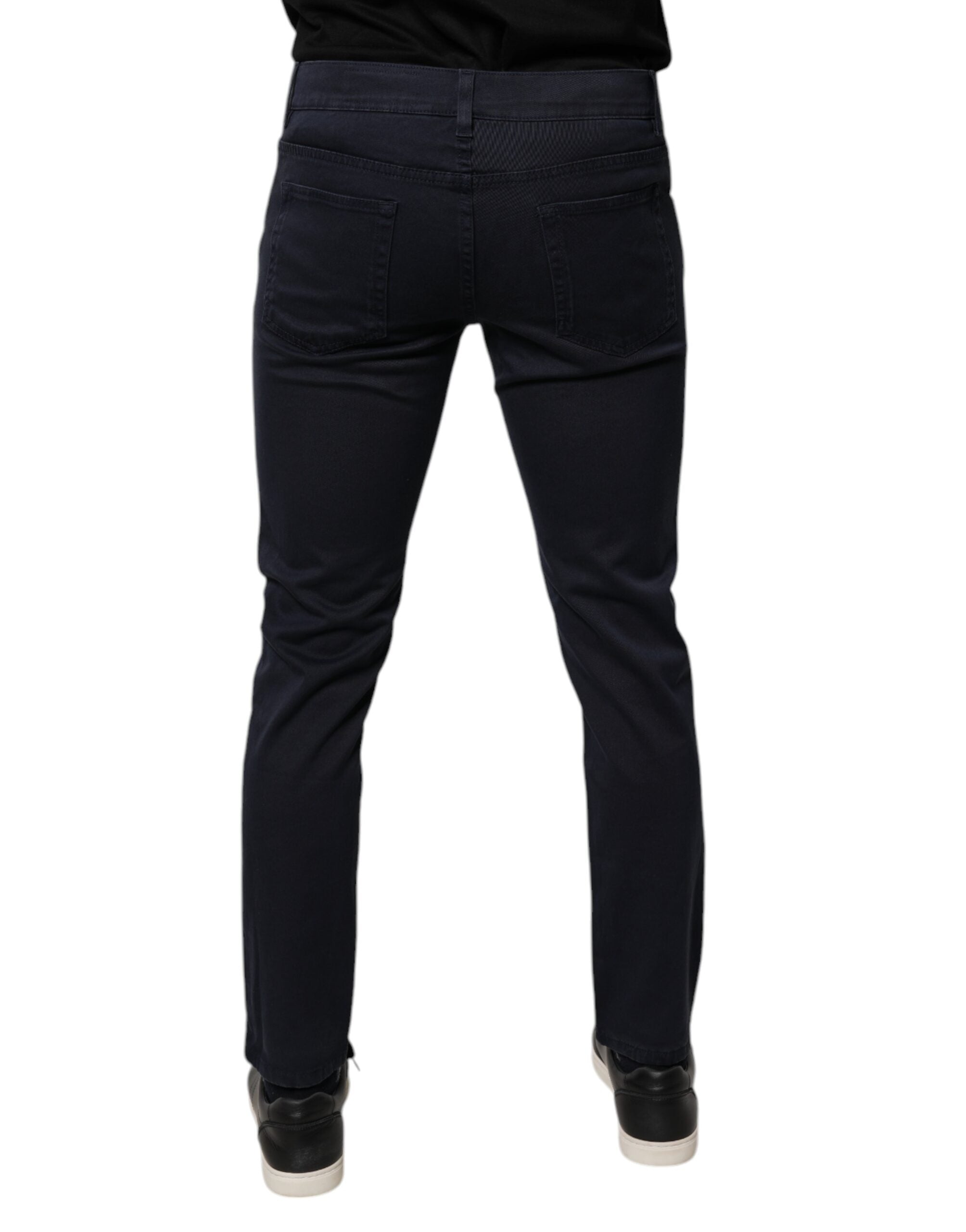 Dolce & Gabbana Dunkelblaue GOLD Skinny Jeans aus Baumwolle für Herren