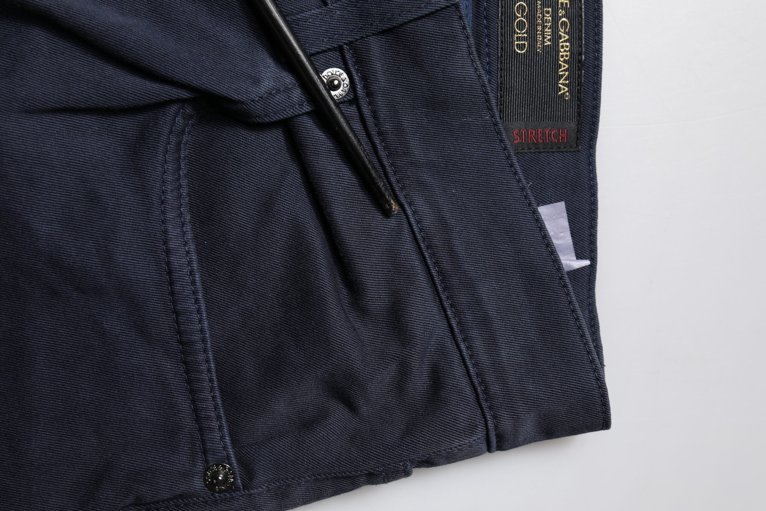 Dolce & Gabbana Dunkelblaue GOLD Skinny Jeans aus Baumwolle für Herren