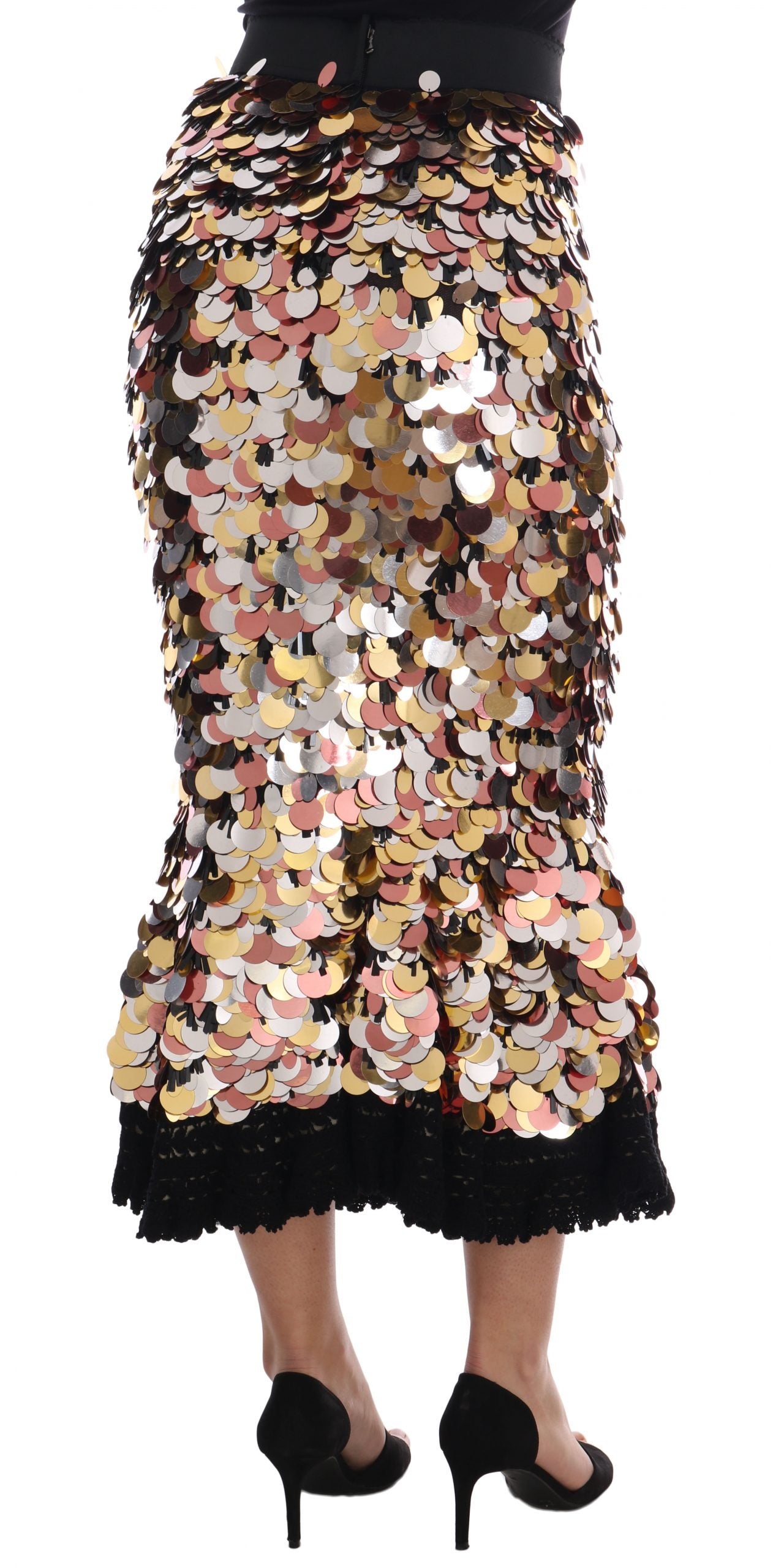 Dolce & Gabbana Paillettenverzierter Bleistiftrock mit hoher Taille