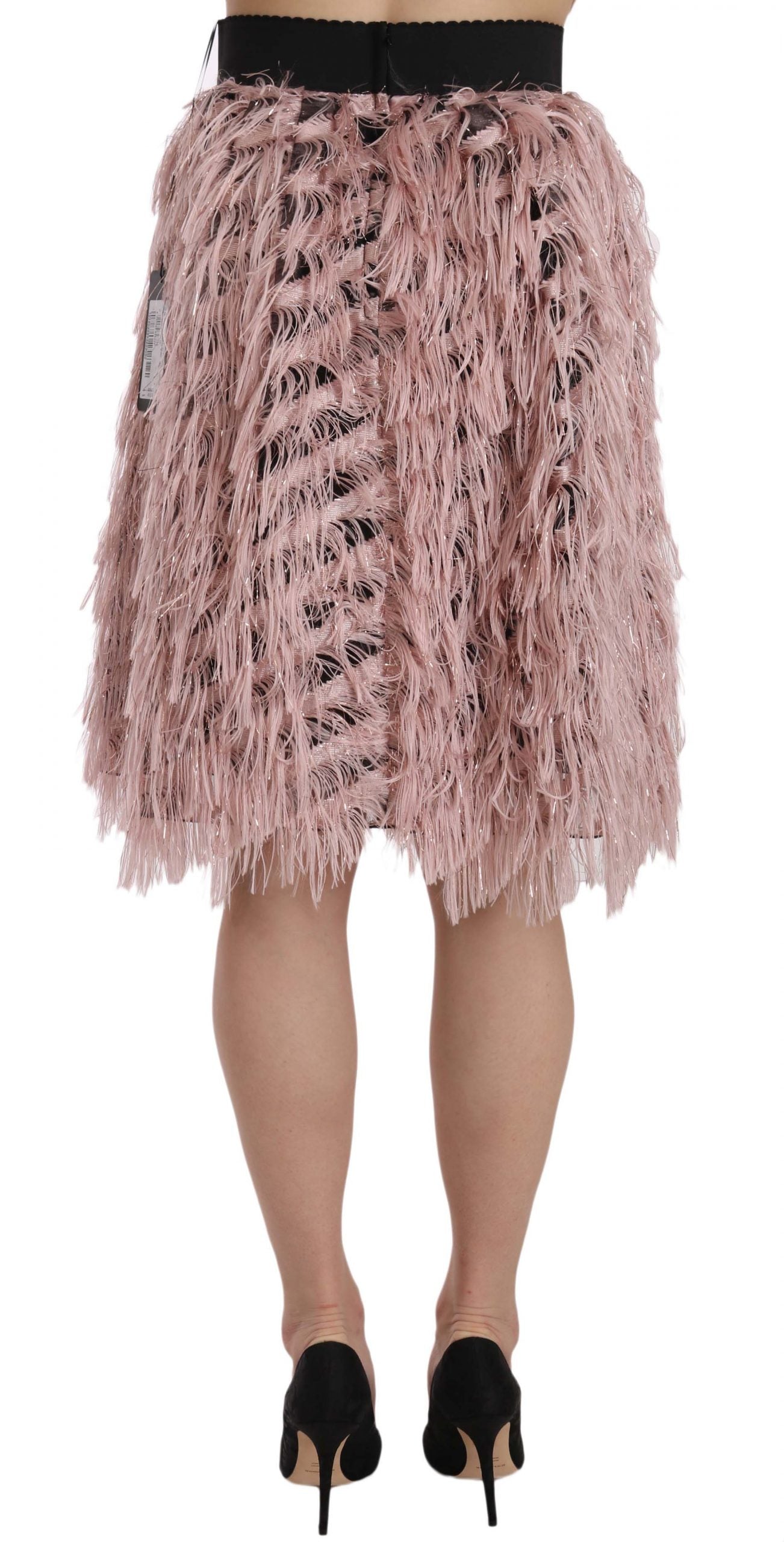 Dolce & Gabbana High Fashion-Rock mit breiter elastischer Taille