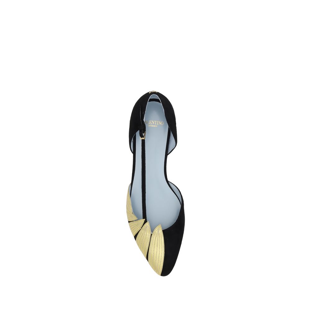Valentino Garavani Ballerinas mit Blätterdetail