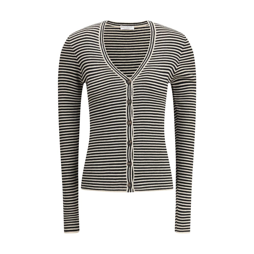 Brunello Cucinelli Gestreifter Cardigan