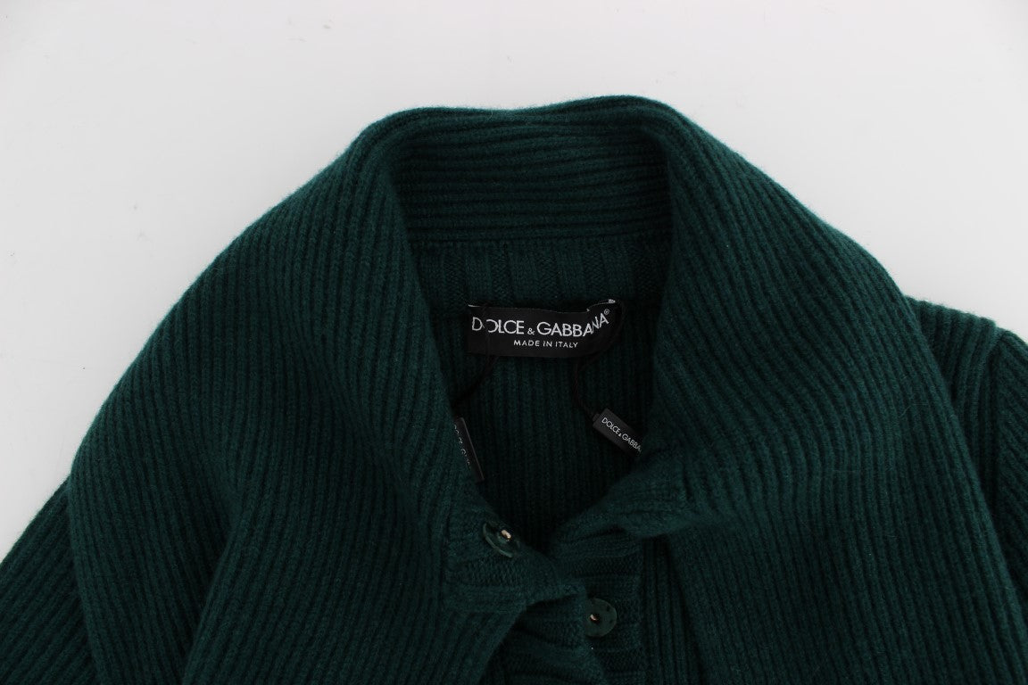 Dolce & Gabbana Eleganter grüner Kaschmir-Cardigan
