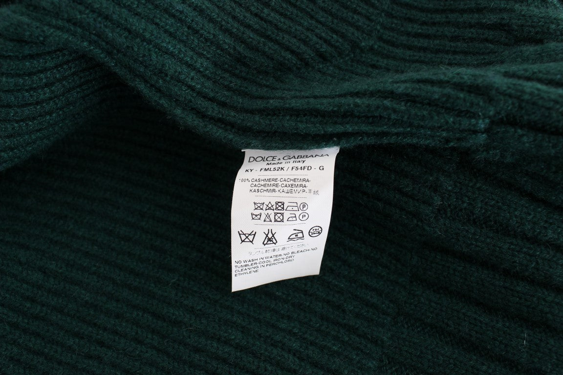 Dolce & Gabbana Eleganter grüner Kaschmir-Cardigan