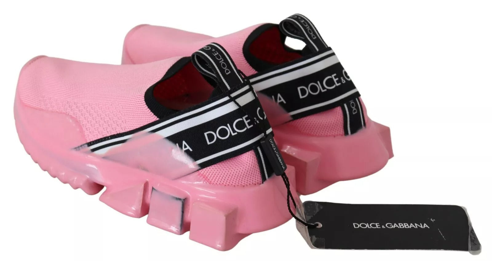 Dolce & Gabbana Pink Low Top Sorrento Sneakers Slip-On Casual Schuhe