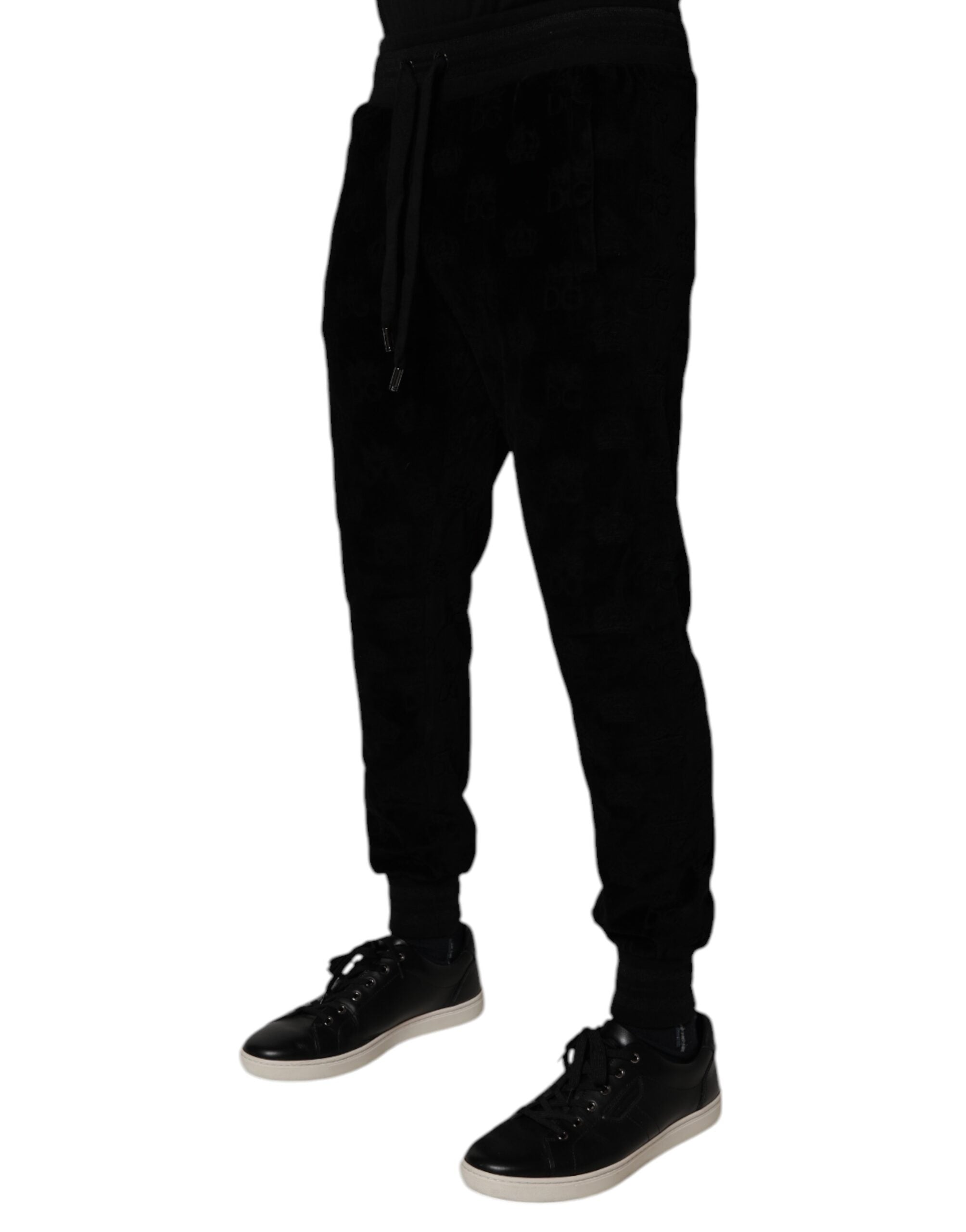 Dolce & Gabbana Schwarze Jogginghose aus Baumwolle für Herren