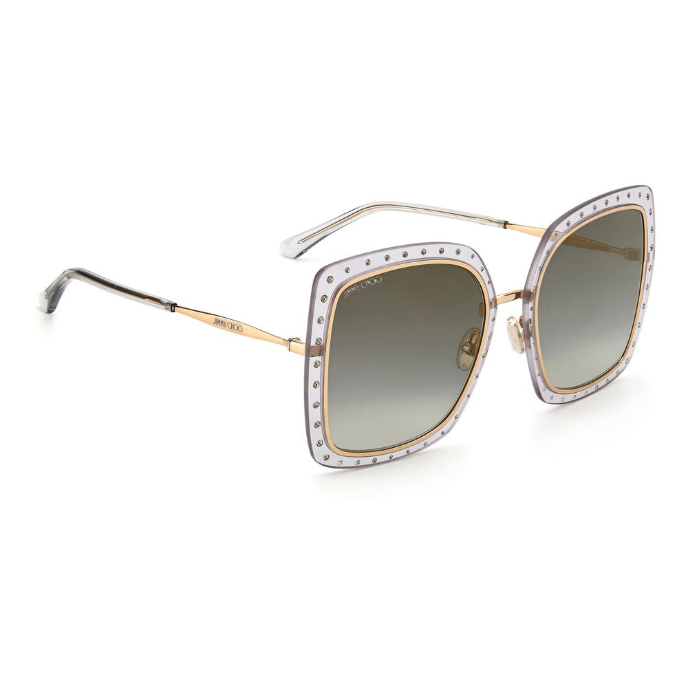 Ochelari de soare Jimmy Choo din metal auriu