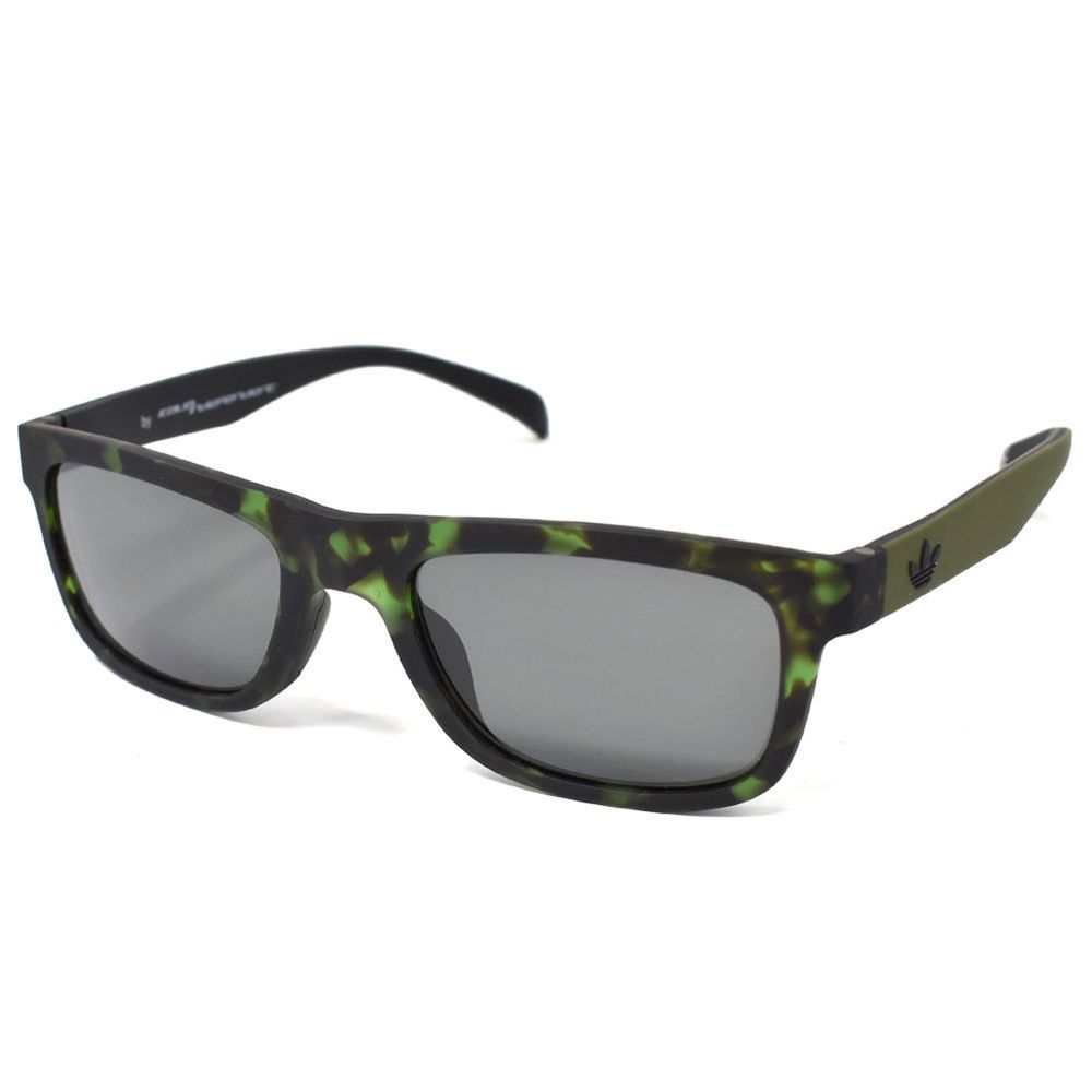 Adidas – Braune Sonnenbrille aus Kalbshaar