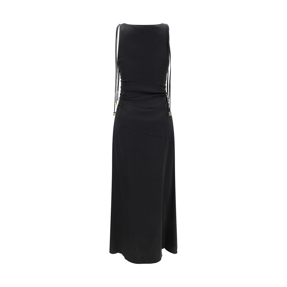 Rochie lungă din satin Ganni
