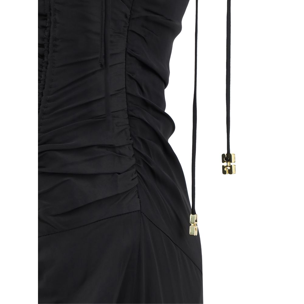 Rochie lungă din satin Ganni