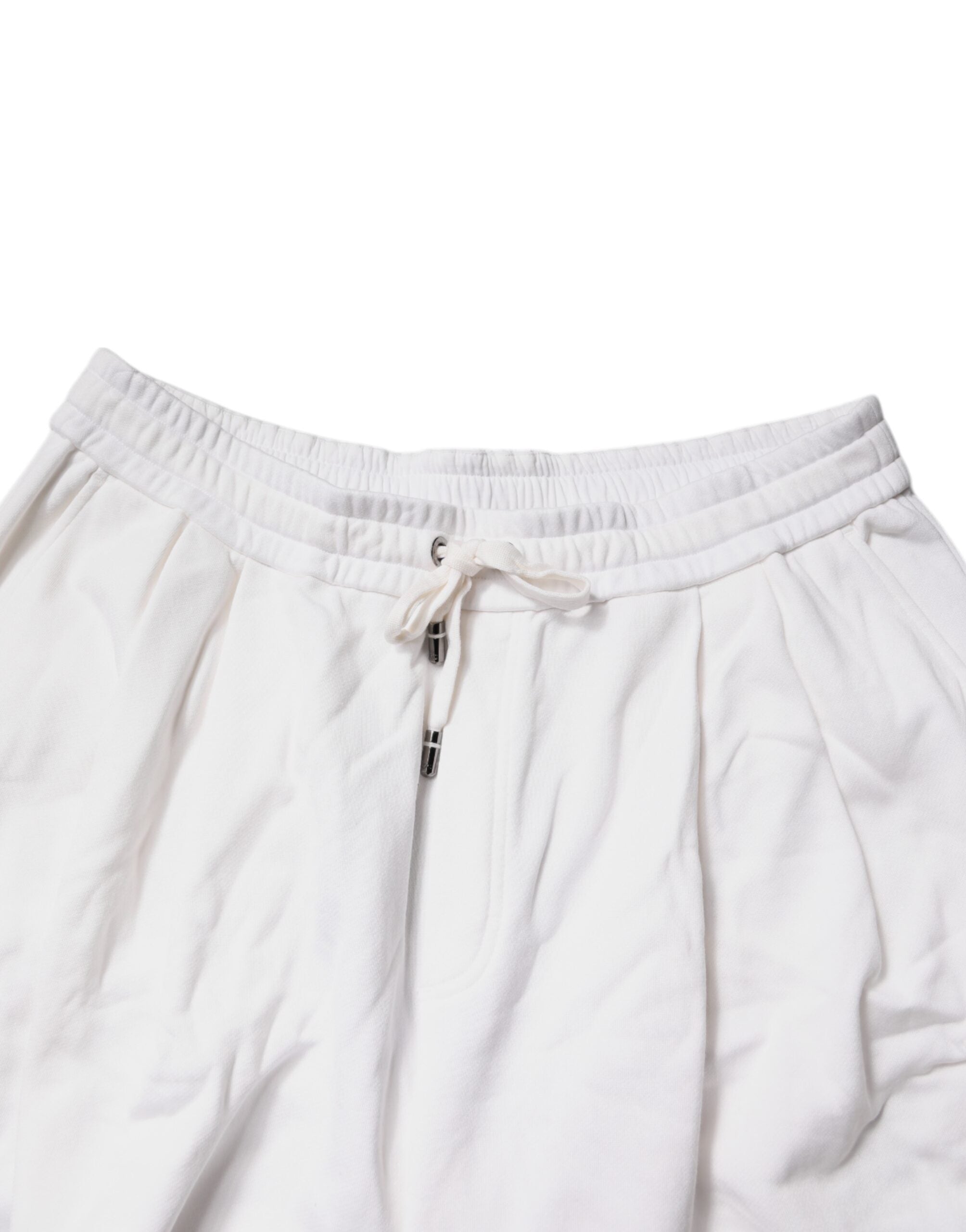 Dolce & Gabbana – Weiße Cargo-Bermuda-Sweatshorts aus Baumwolle