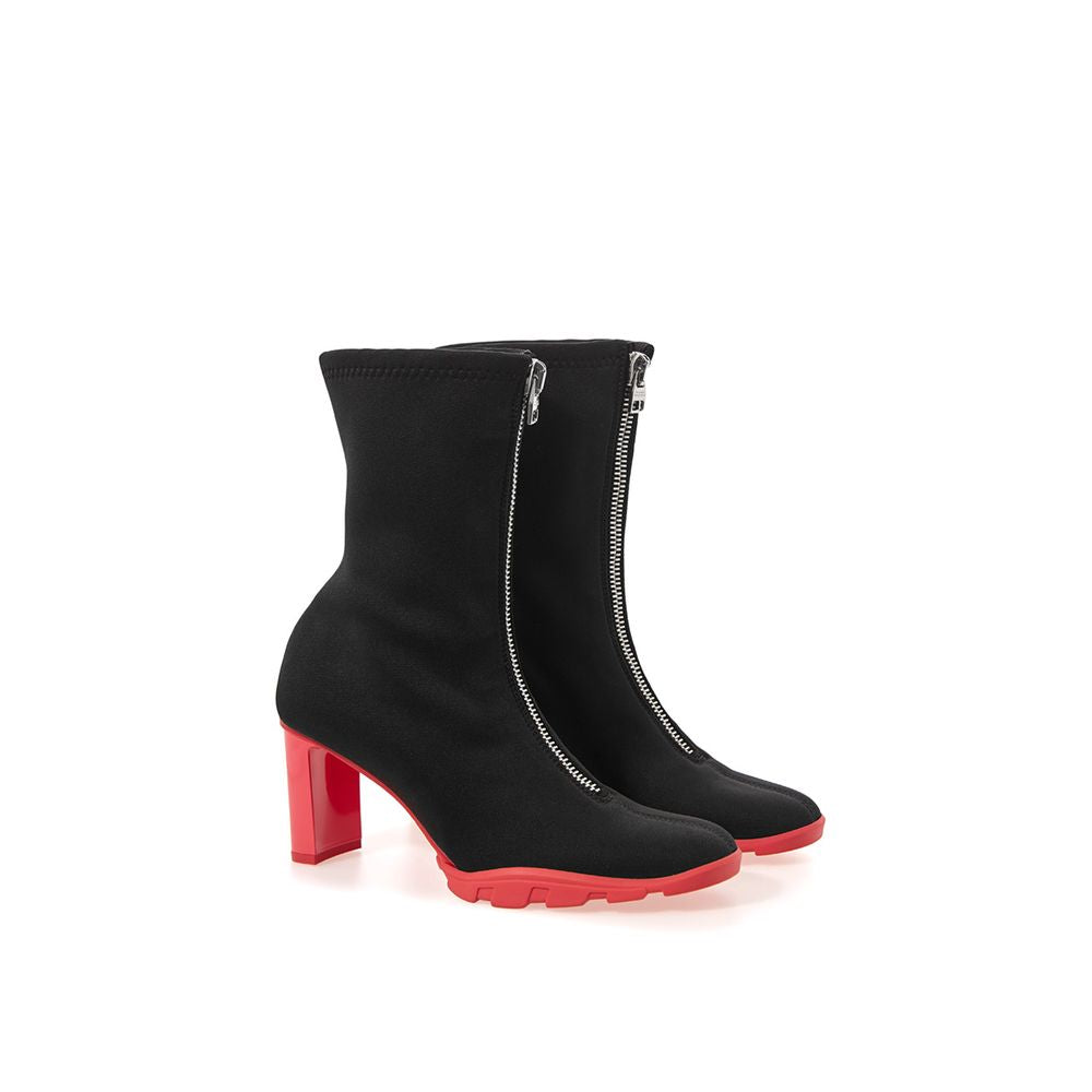 Alexander McQueen Schwarzer Neoprenstiefel