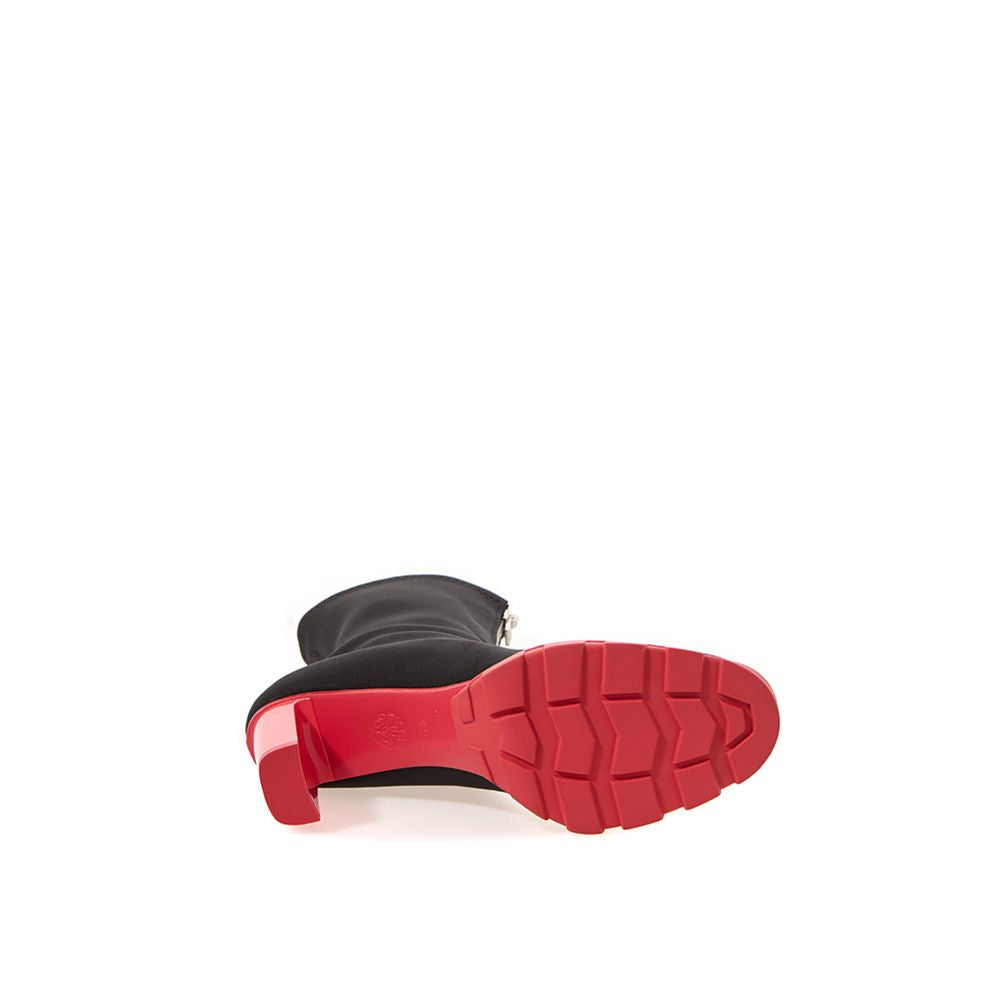 Alexander McQueen Schwarzer Neoprenstiefel