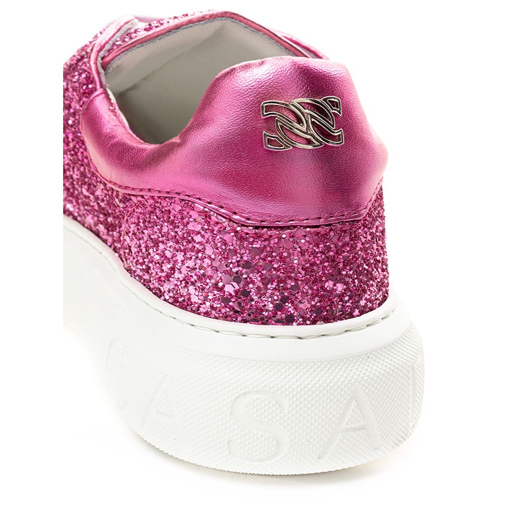 Casadei – Elegante Leder-Sneaker in Fuchsia