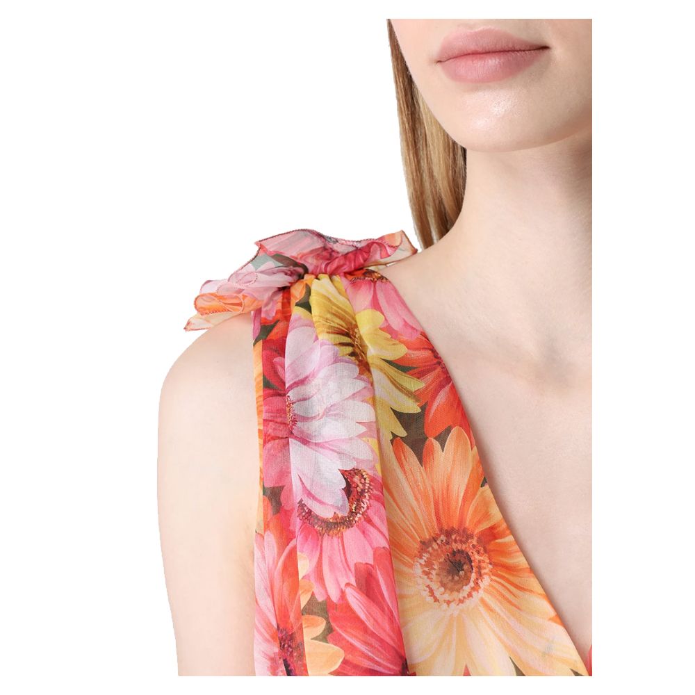 Rochie de mătase multicoloră Dolce & Gabbana