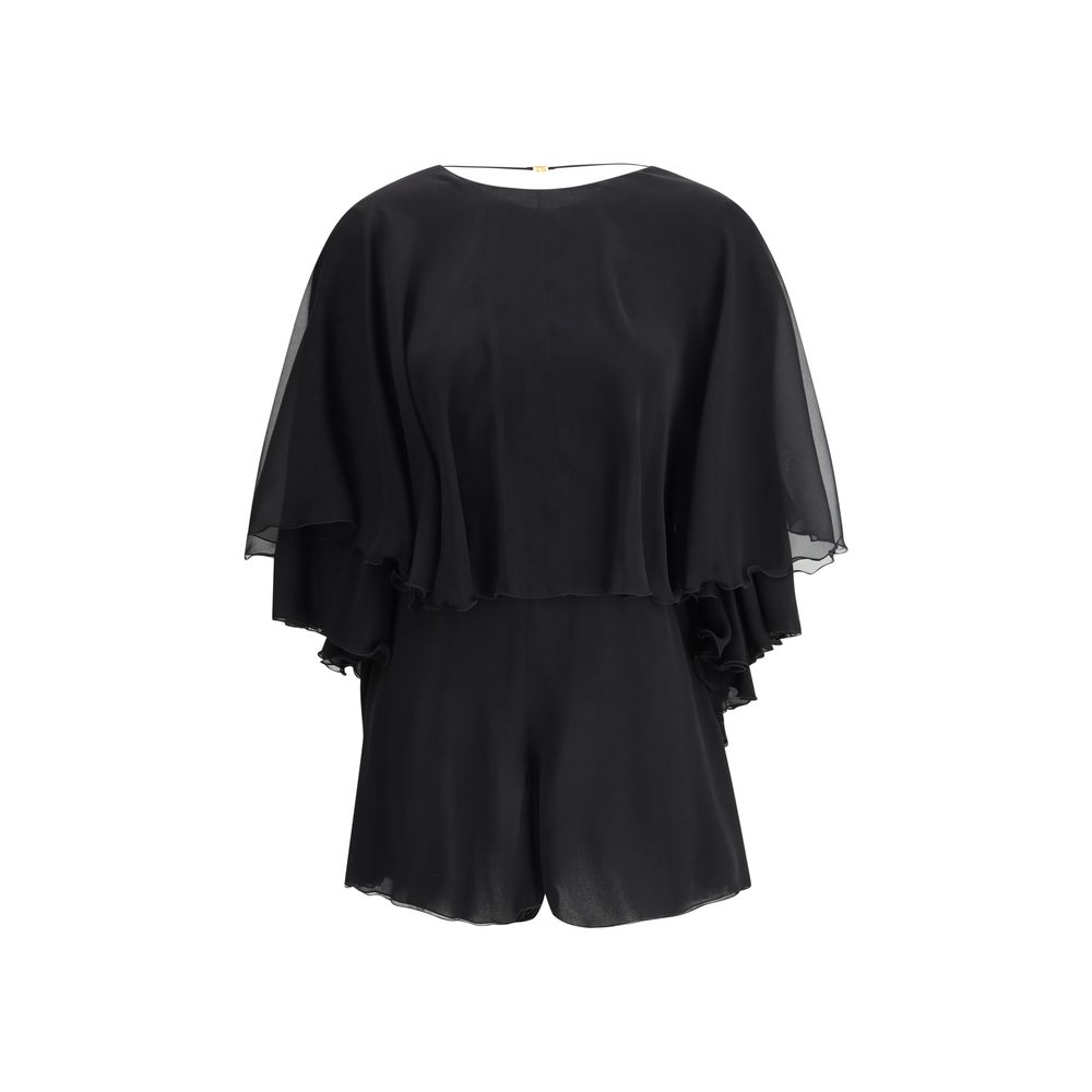 Salopetă Saint Laurent din crep de mătase