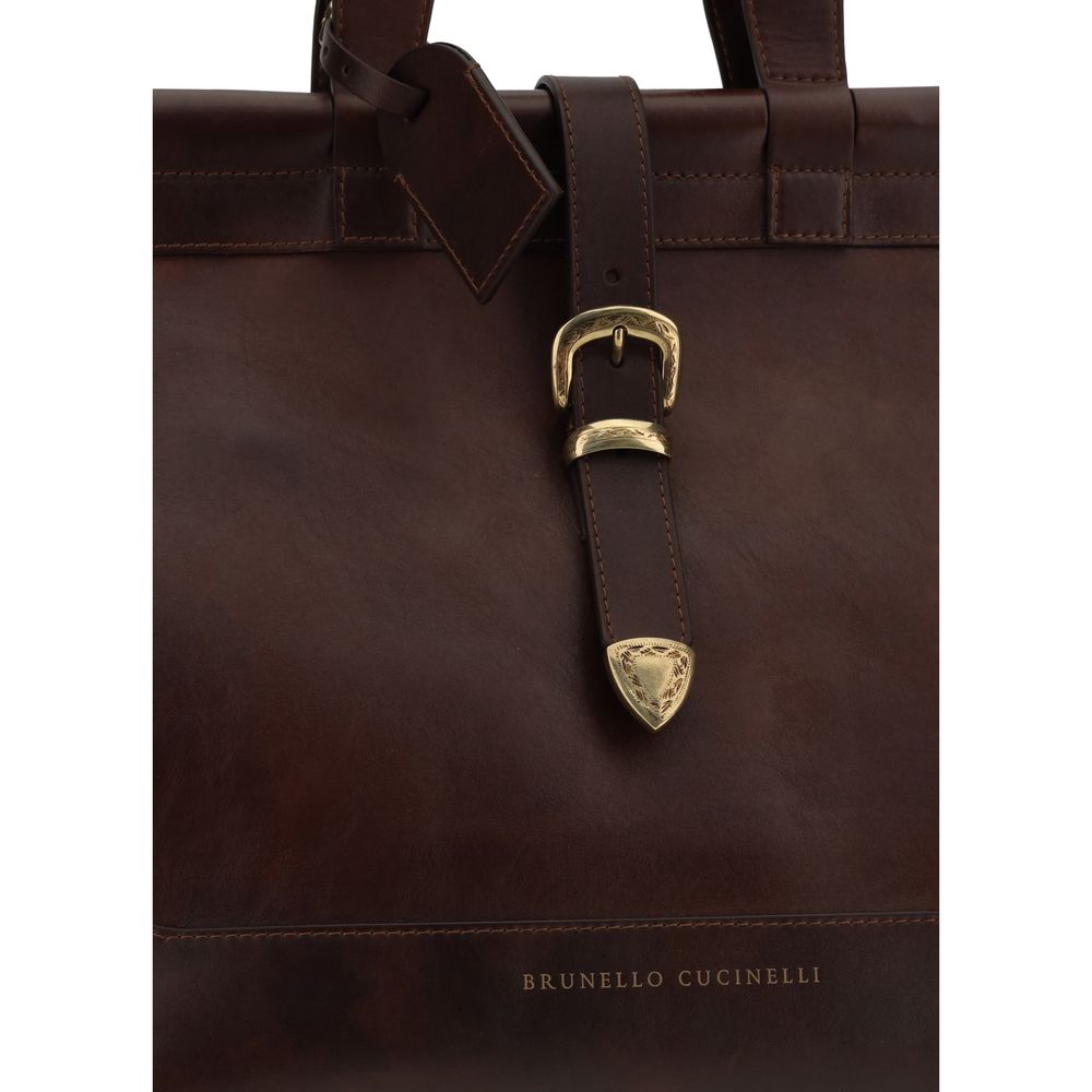 Geantă de călătorie din piele Brunello Cucinelli