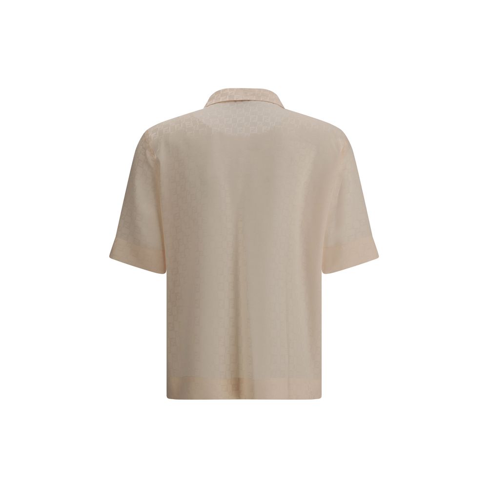 Cămașă de mătase Fendi cu model FF