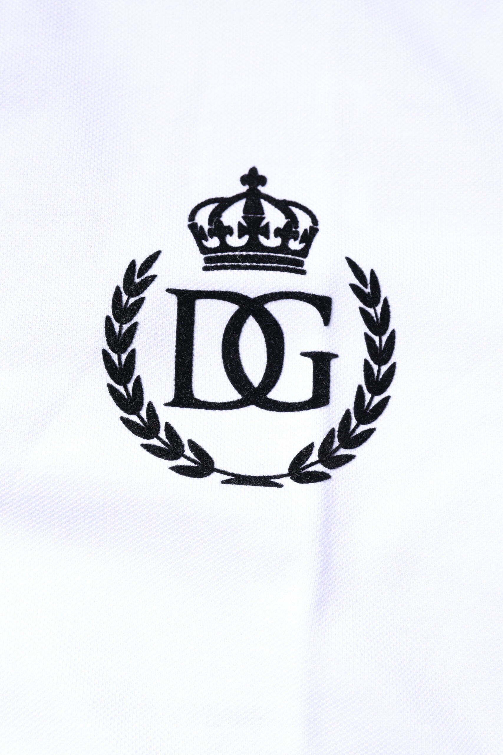 Dolce & Gabbana – Weißes Poloshirt aus Baumwolle mit Kronenkragen für Herren