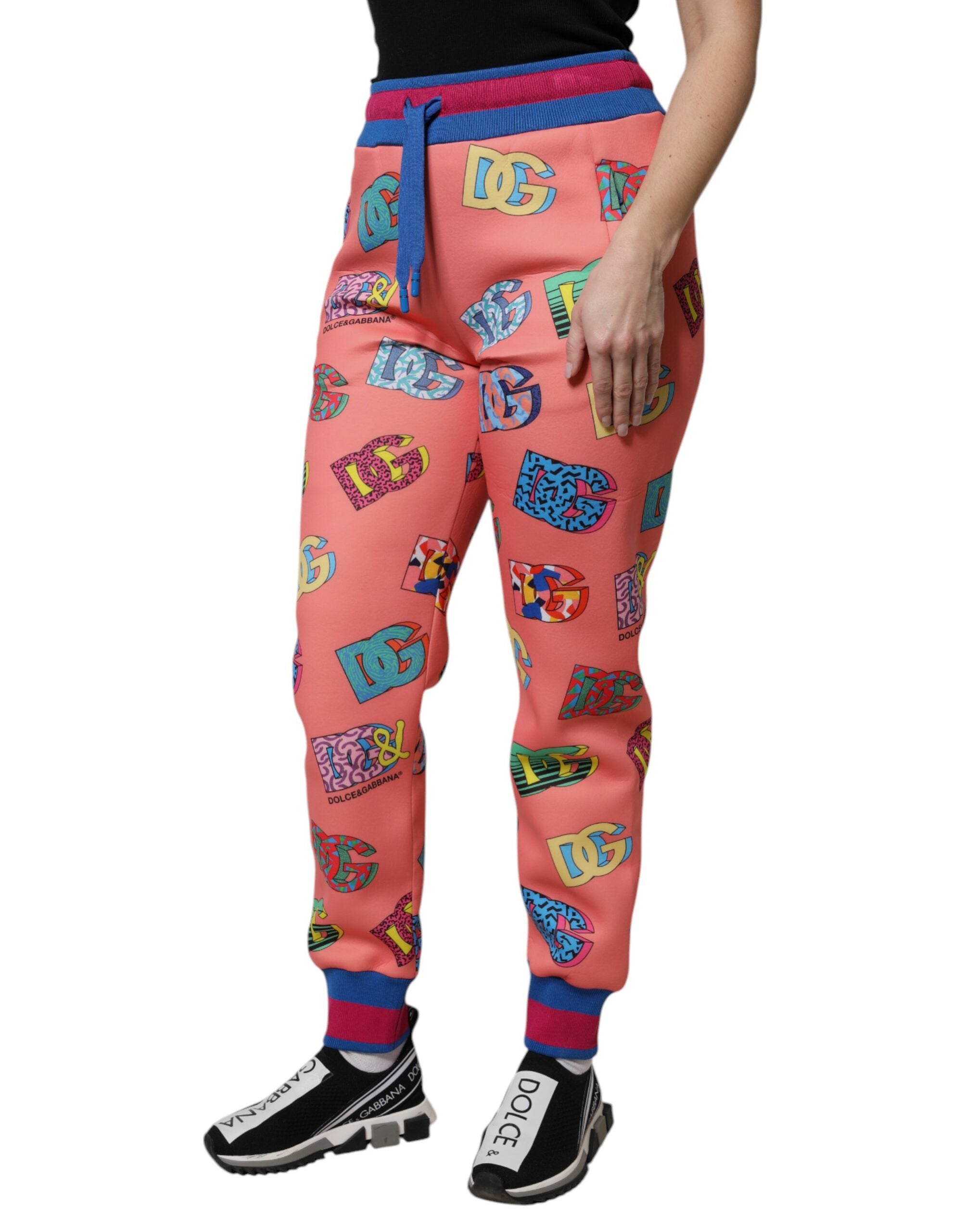 Dolce & Gabbana – Jogginghose mit Logo-Monogramm in Rosa