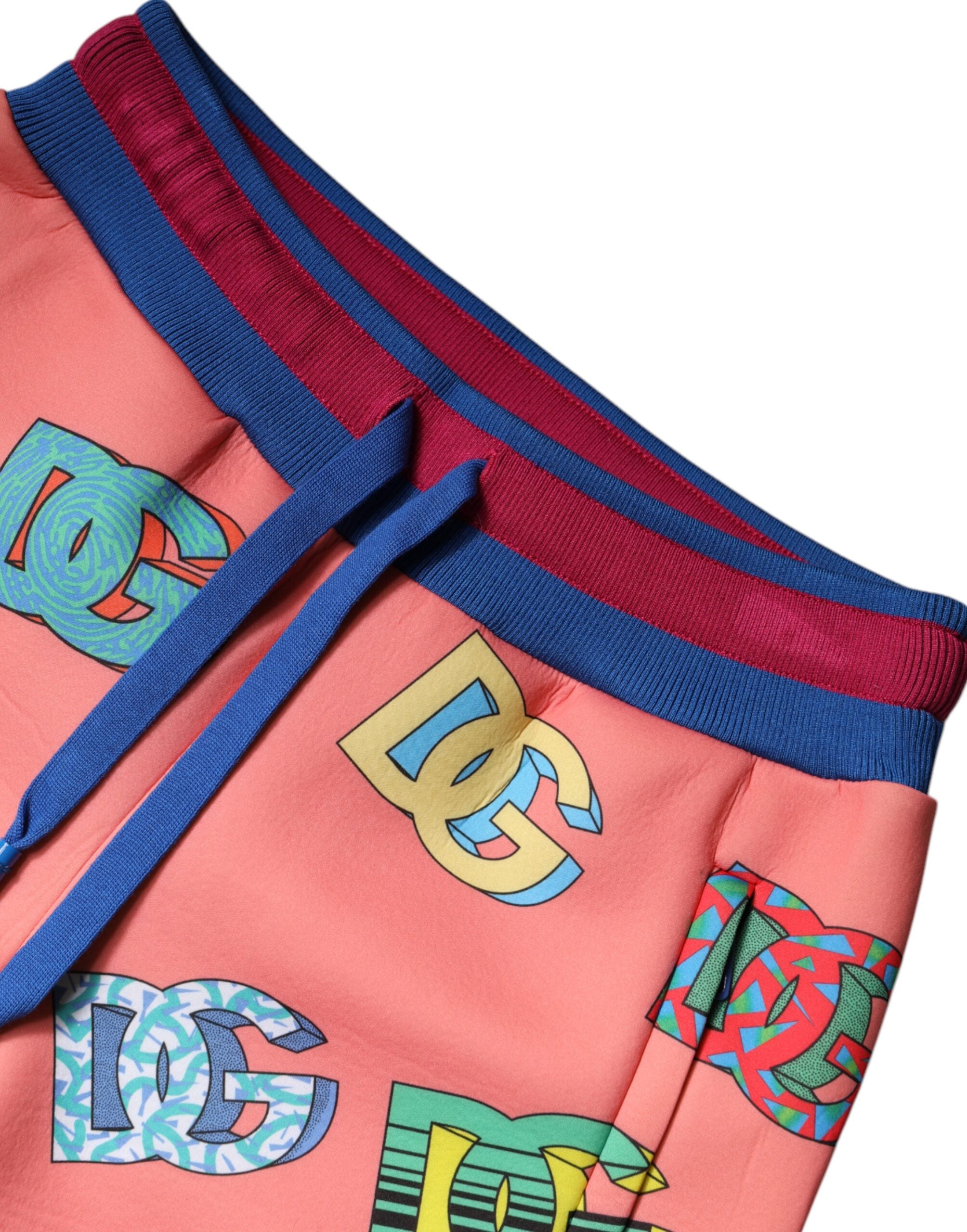 Dolce & Gabbana – Jogginghose mit Logo-Monogramm in Rosa